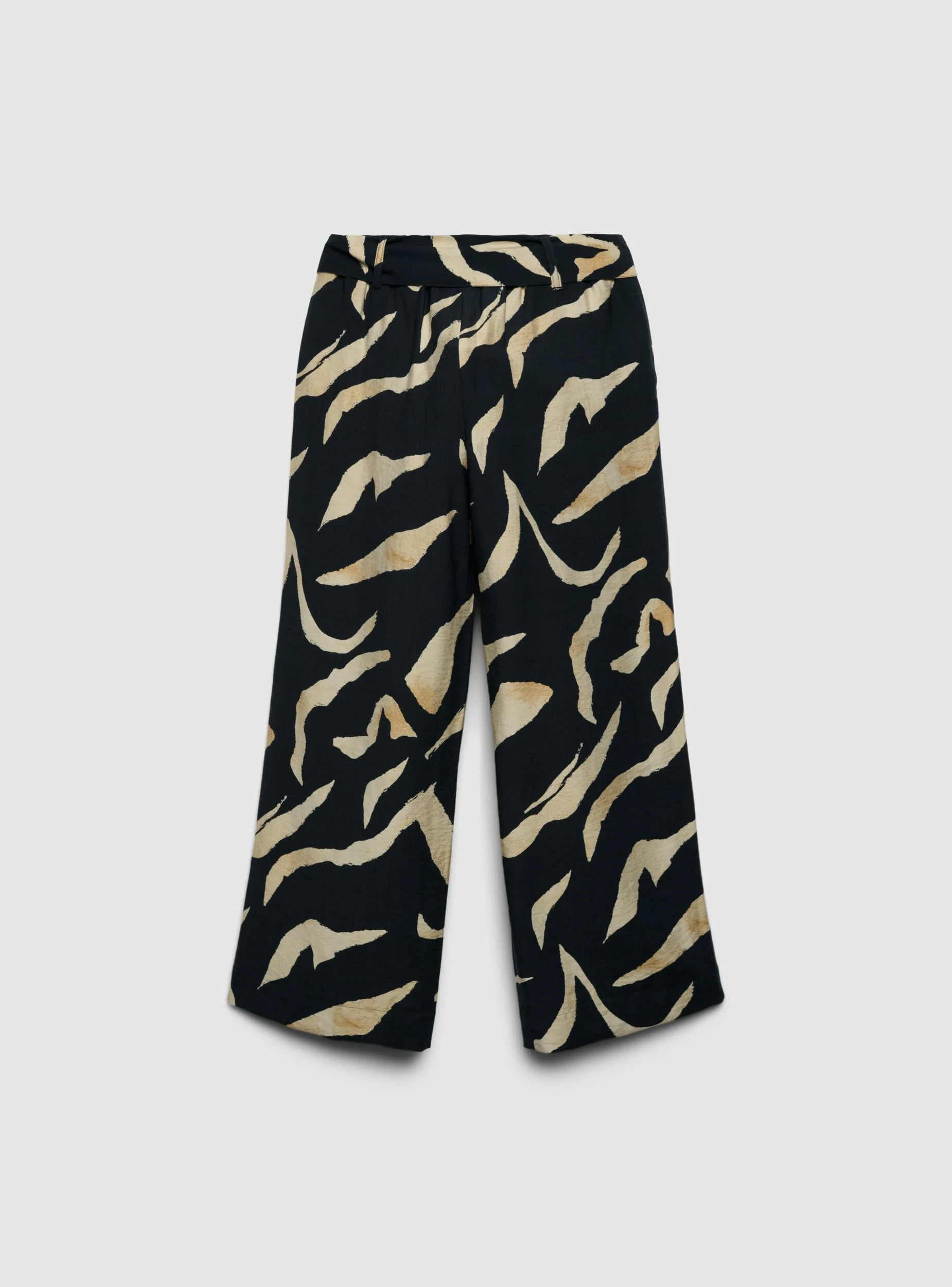 Pantaloni effetto lino fantasia con fusciacca - Image 5