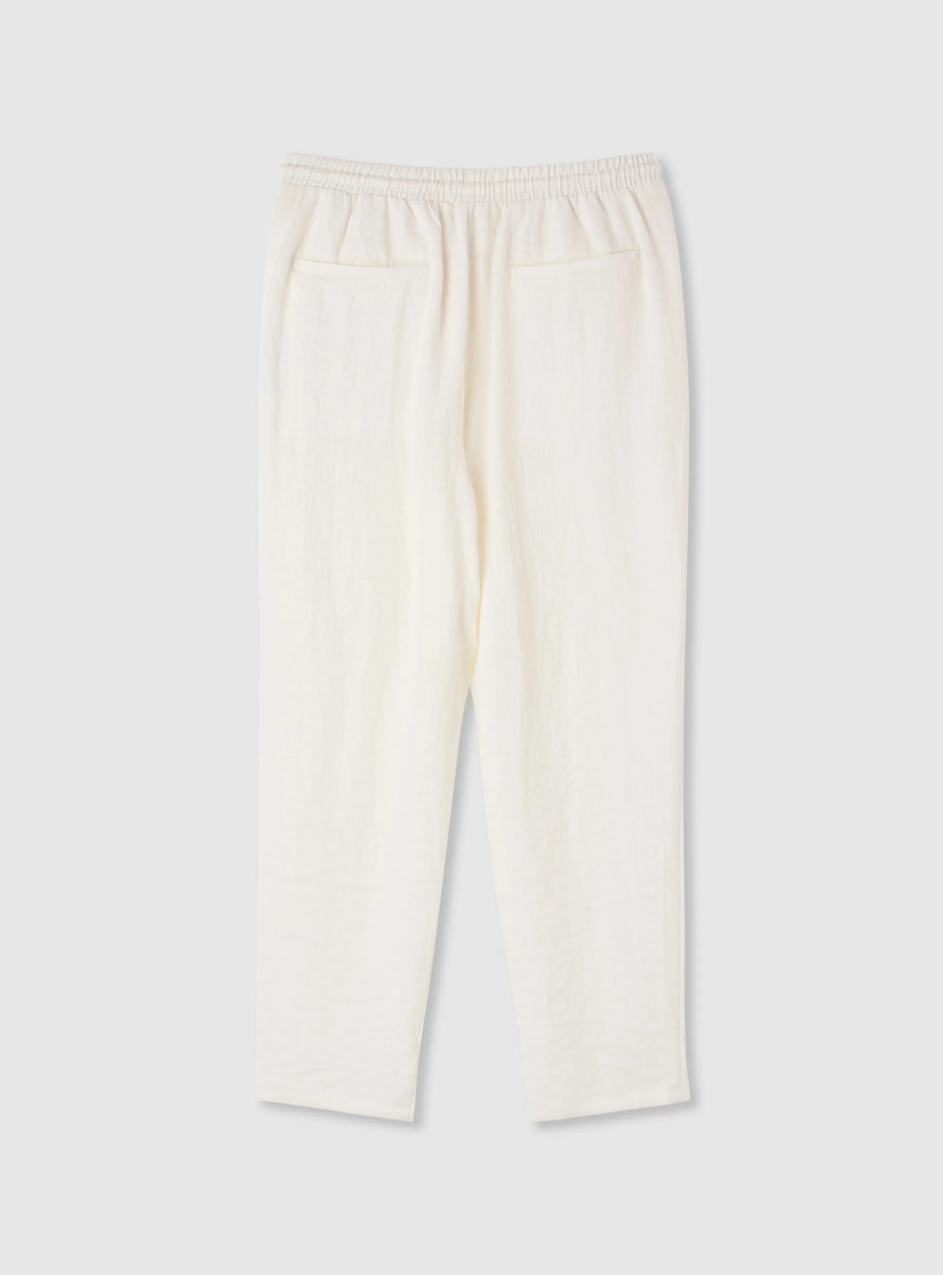 Pantaloni effetto lino tinta unita - Image 6