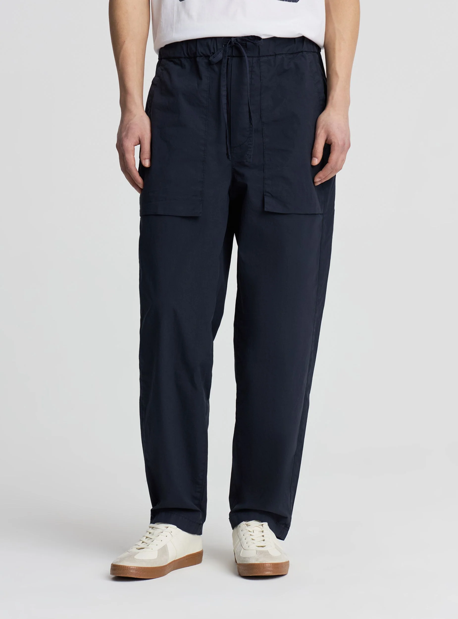 Pantaloni fatigue straight con coulisse - Image 2