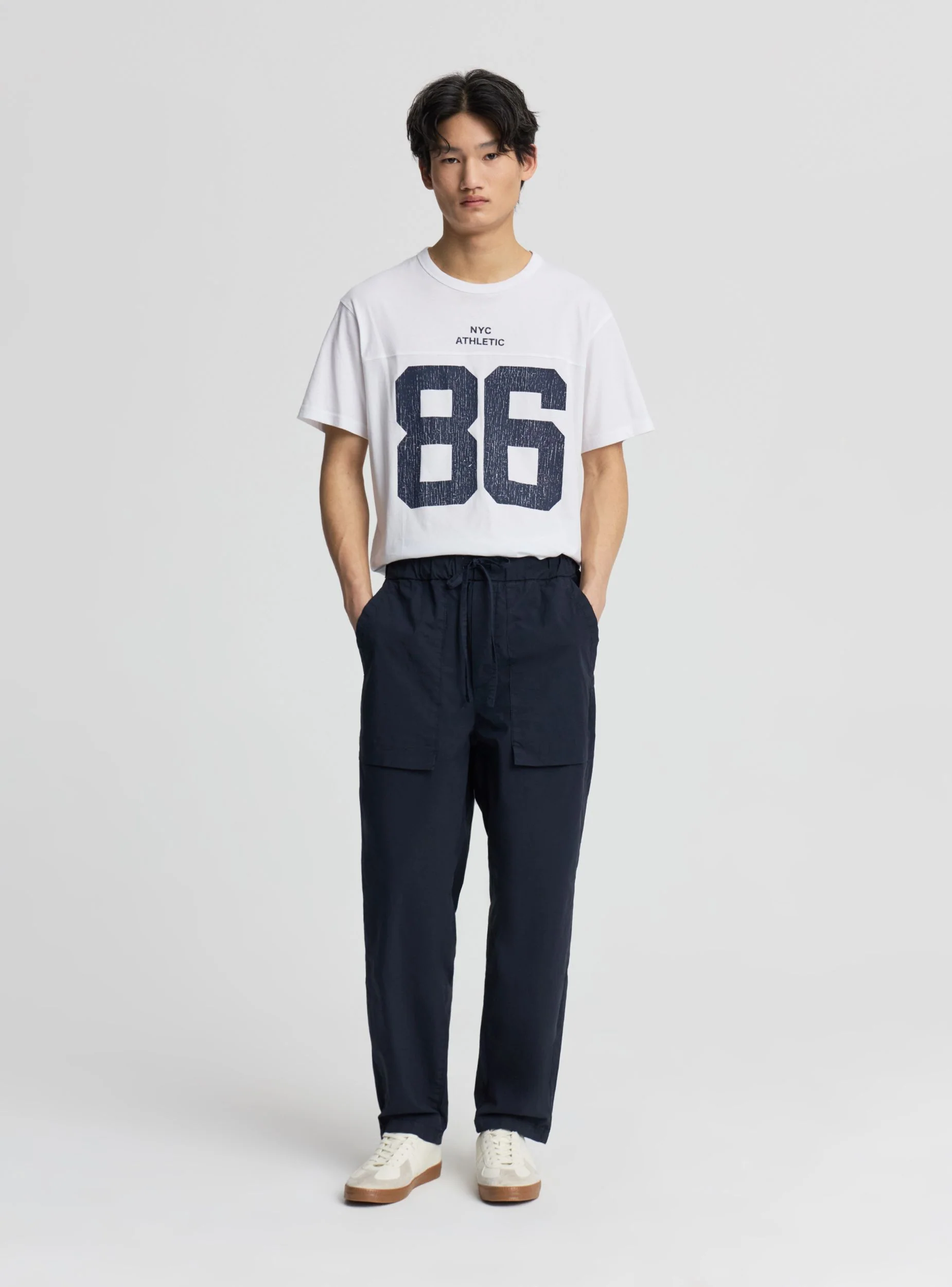 Pantaloni fatigue straight con coulisse - Image 3