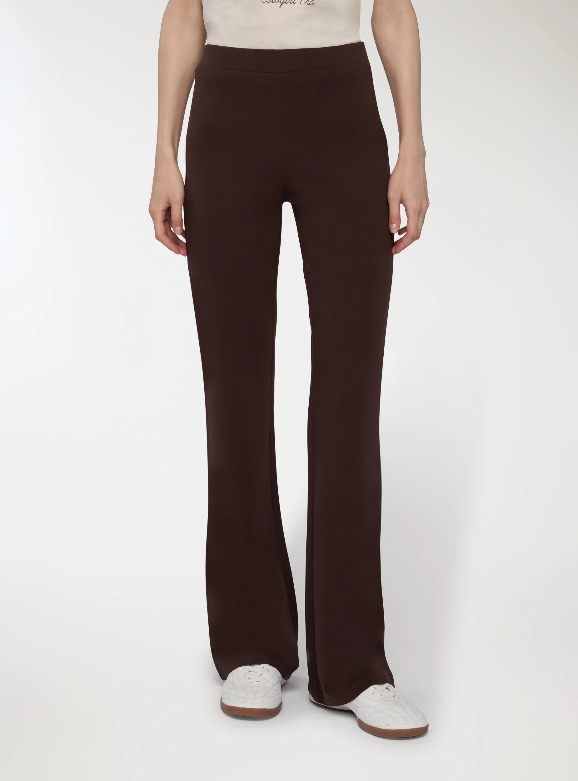 Pantaloni flared a tinta unita - Image 3