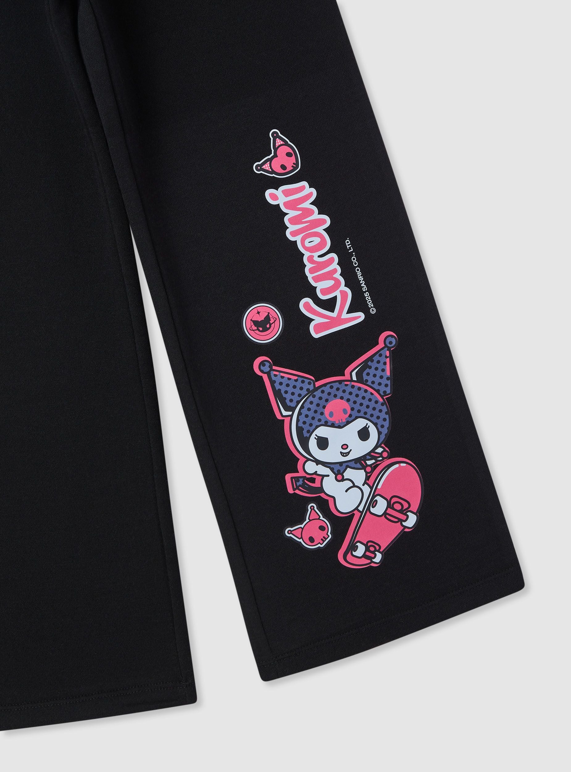 Pantaloni ginnici wide leg con stampa Kuromi® - Image 2