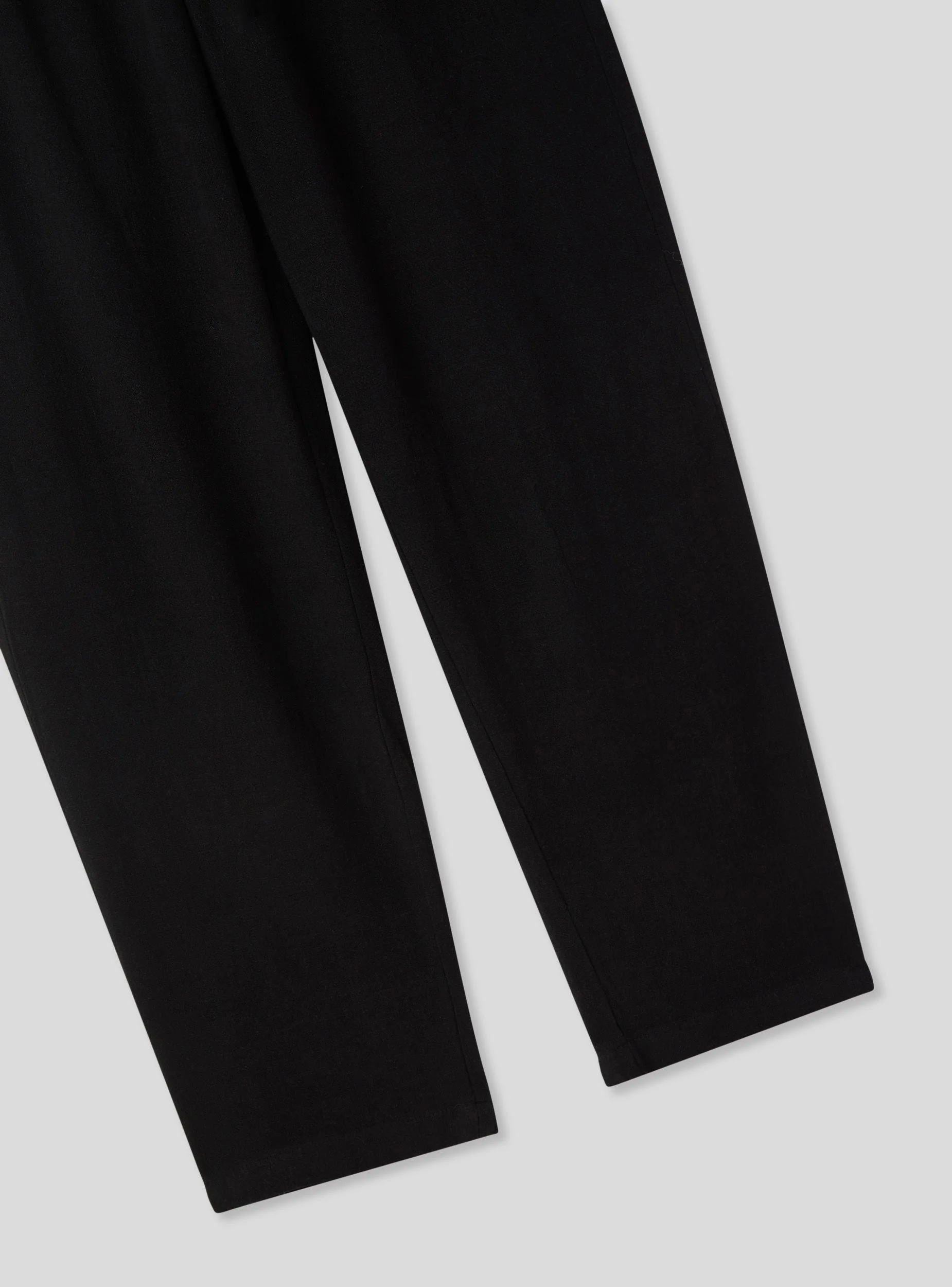 Pantaloni in misto lino con elastico in vita - Image 6