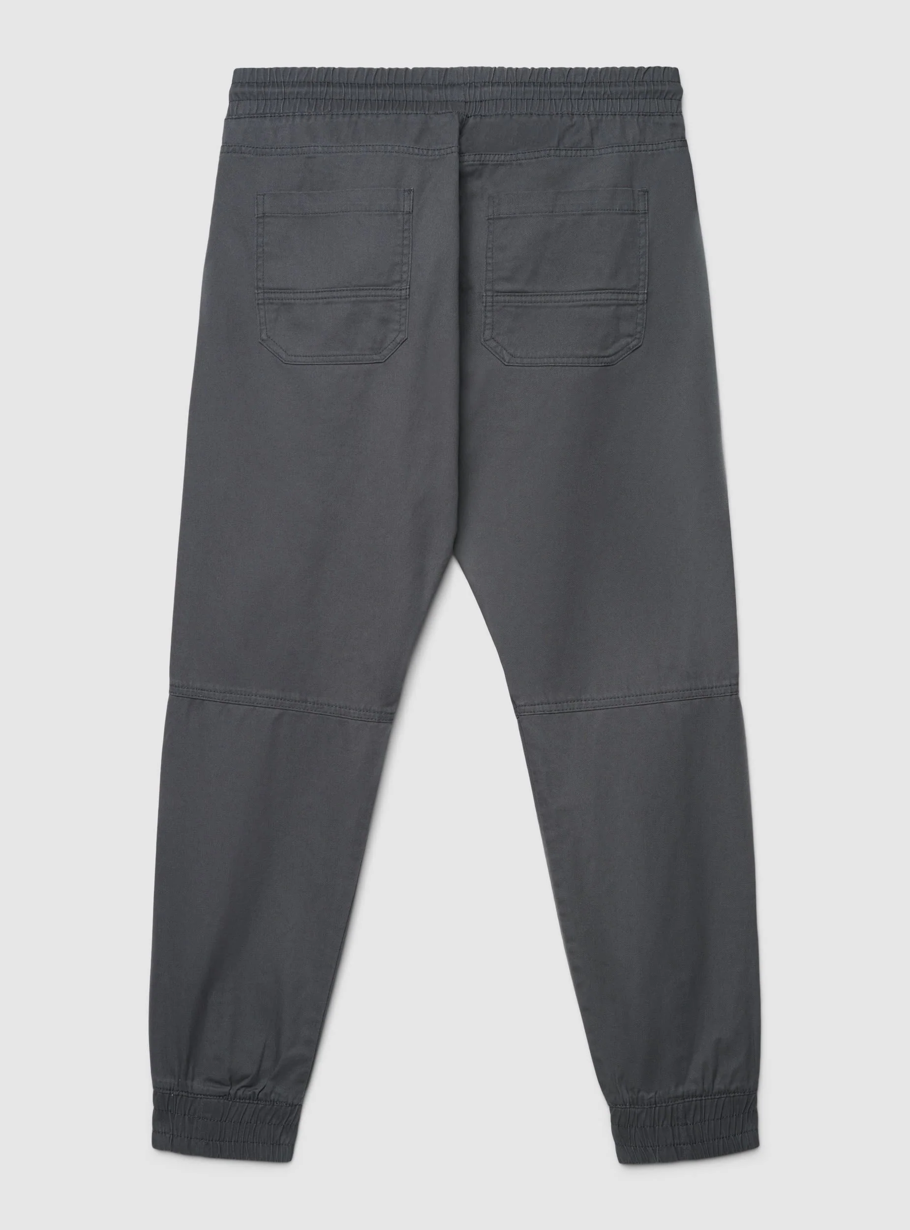 Pantaloni jogger a tinta unita con coulisse - Image 5