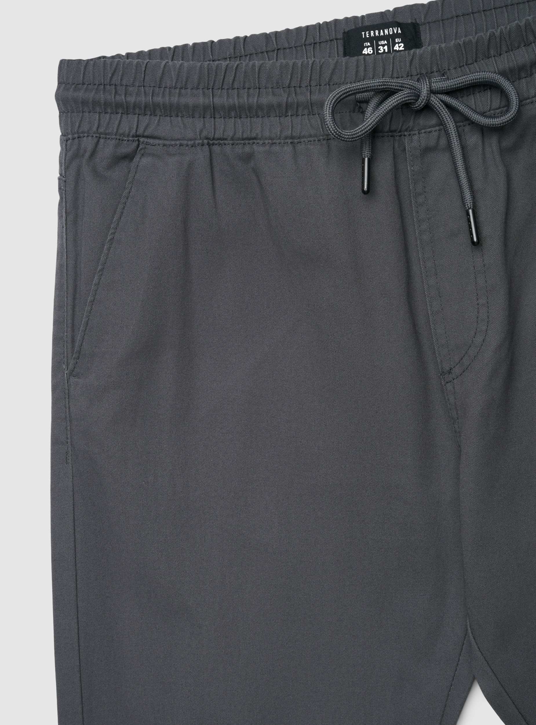 Pantaloni jogger a tinta unita con coulisse - Image 6