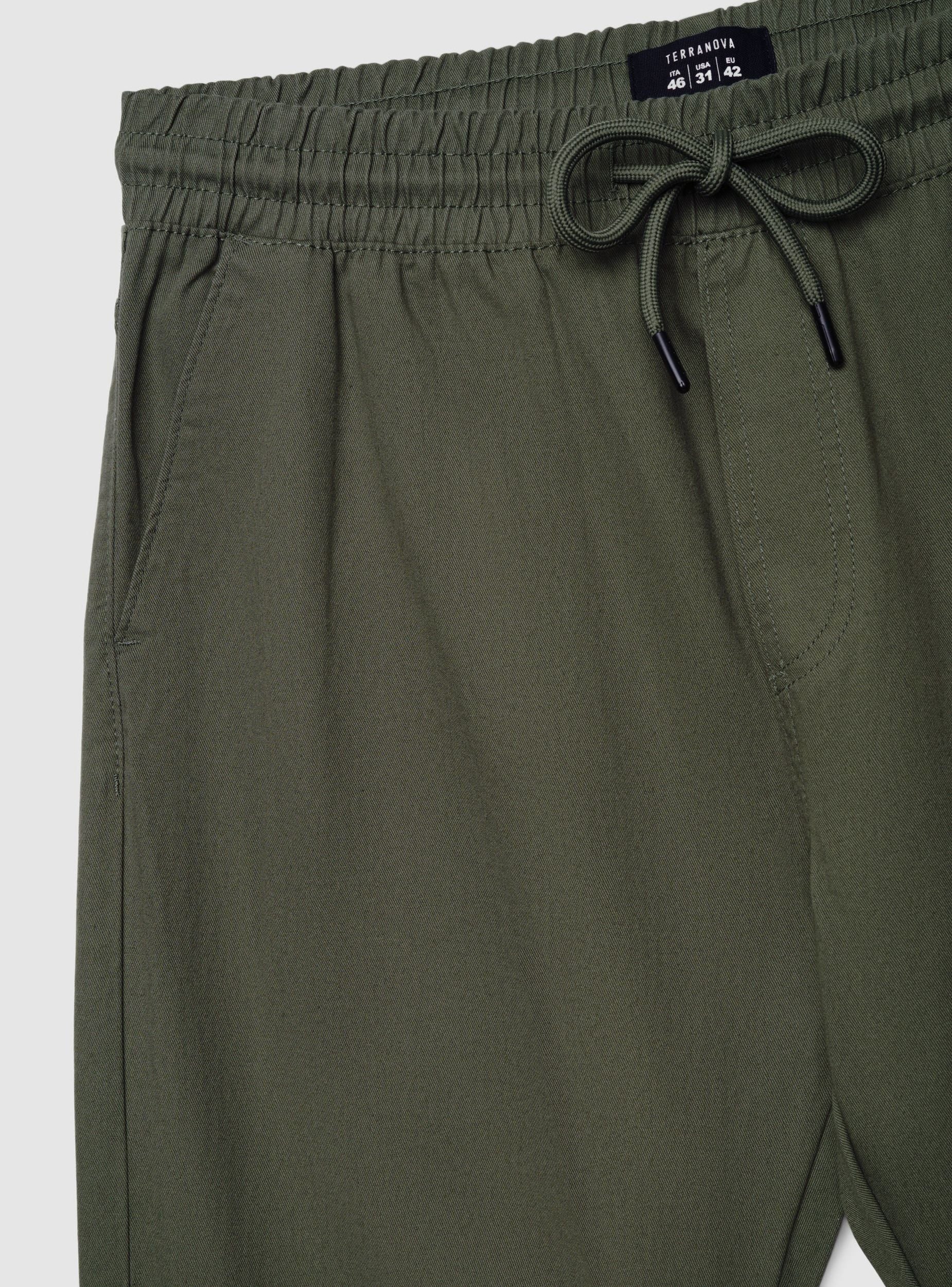 Pantaloni jogger a tinta unita con coulisse - Image 5