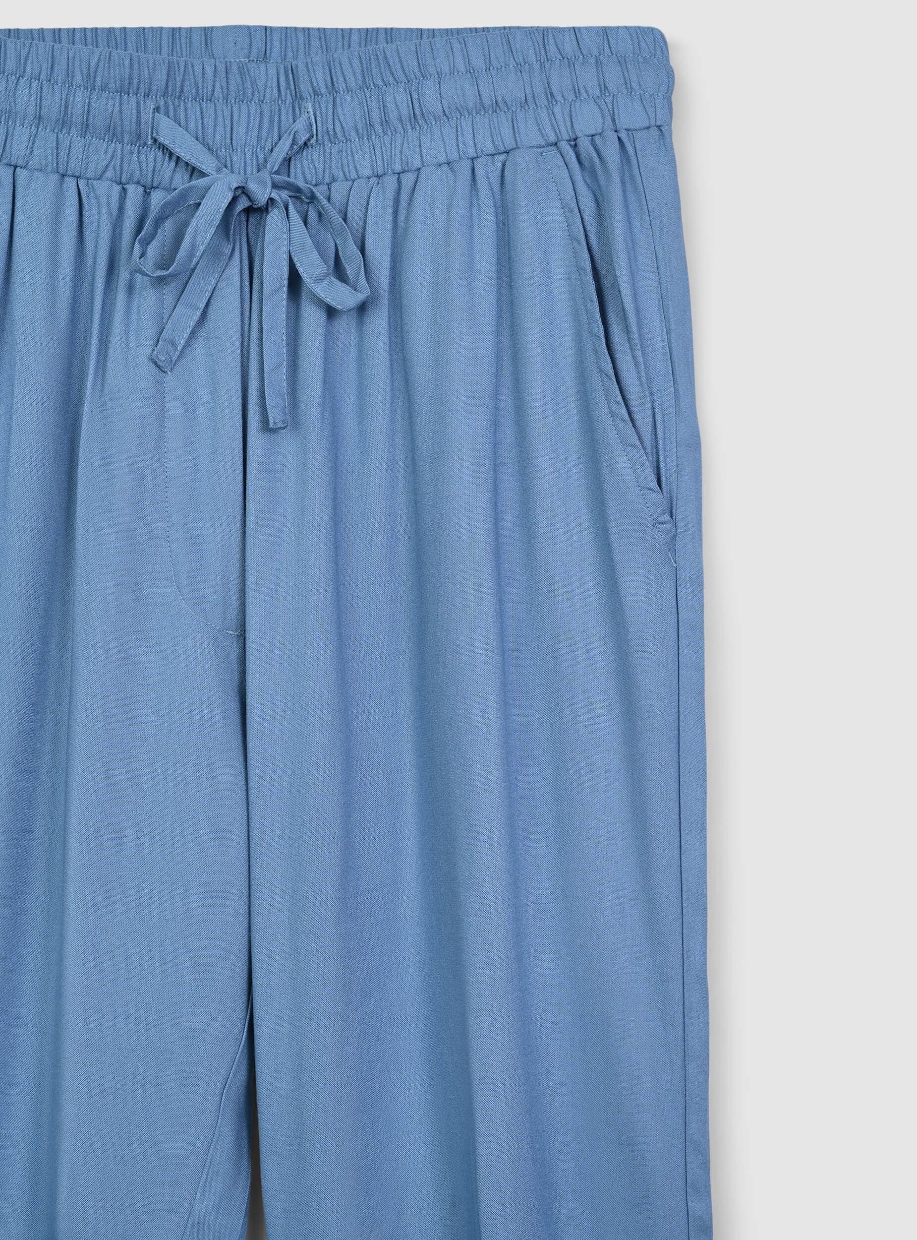 Pantaloni jogger con coulisse e polsini a tinta unita - Image 5
