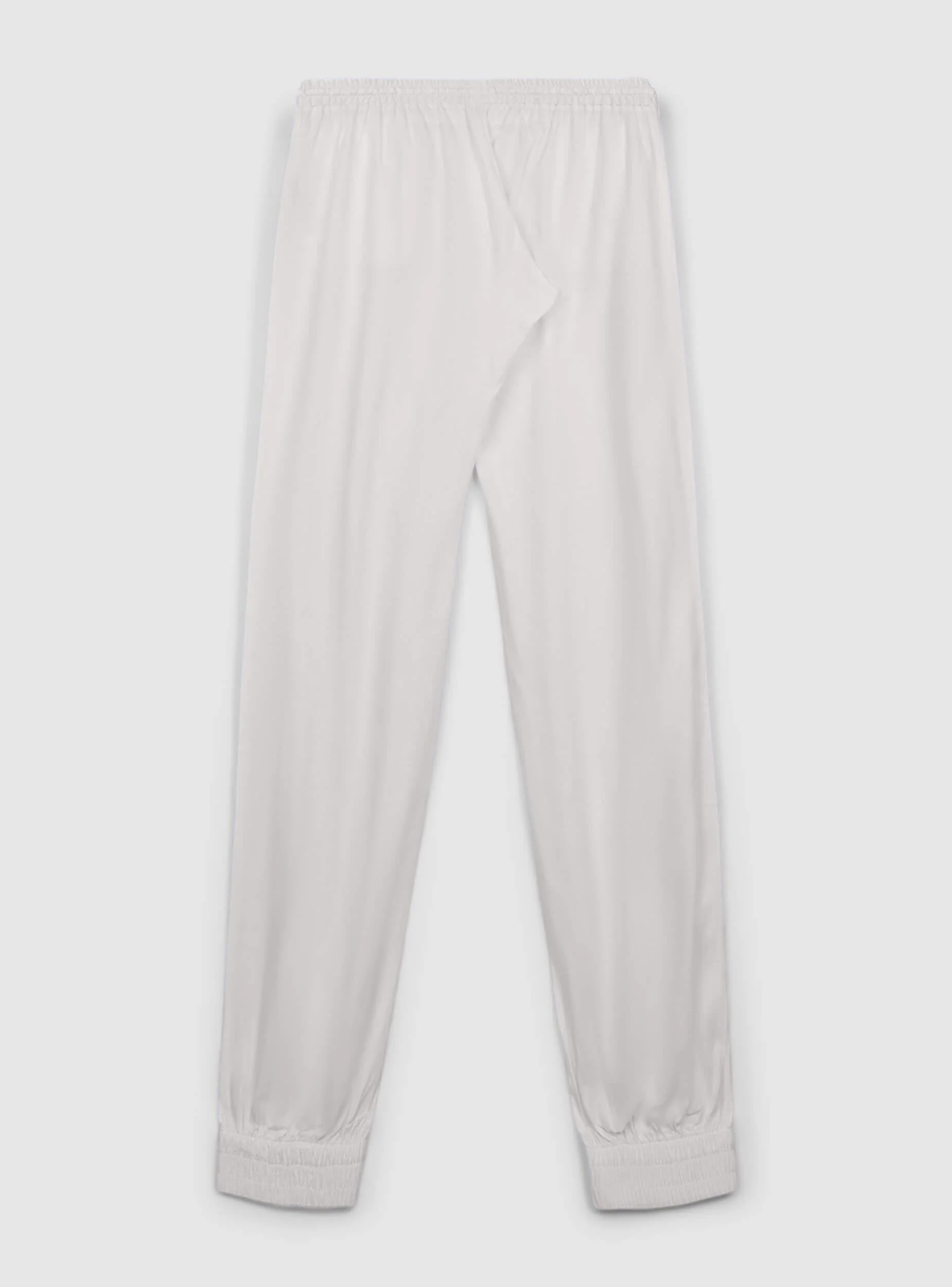 Pantaloni jogger con coulisse e polsini a tinta unita - Image 5