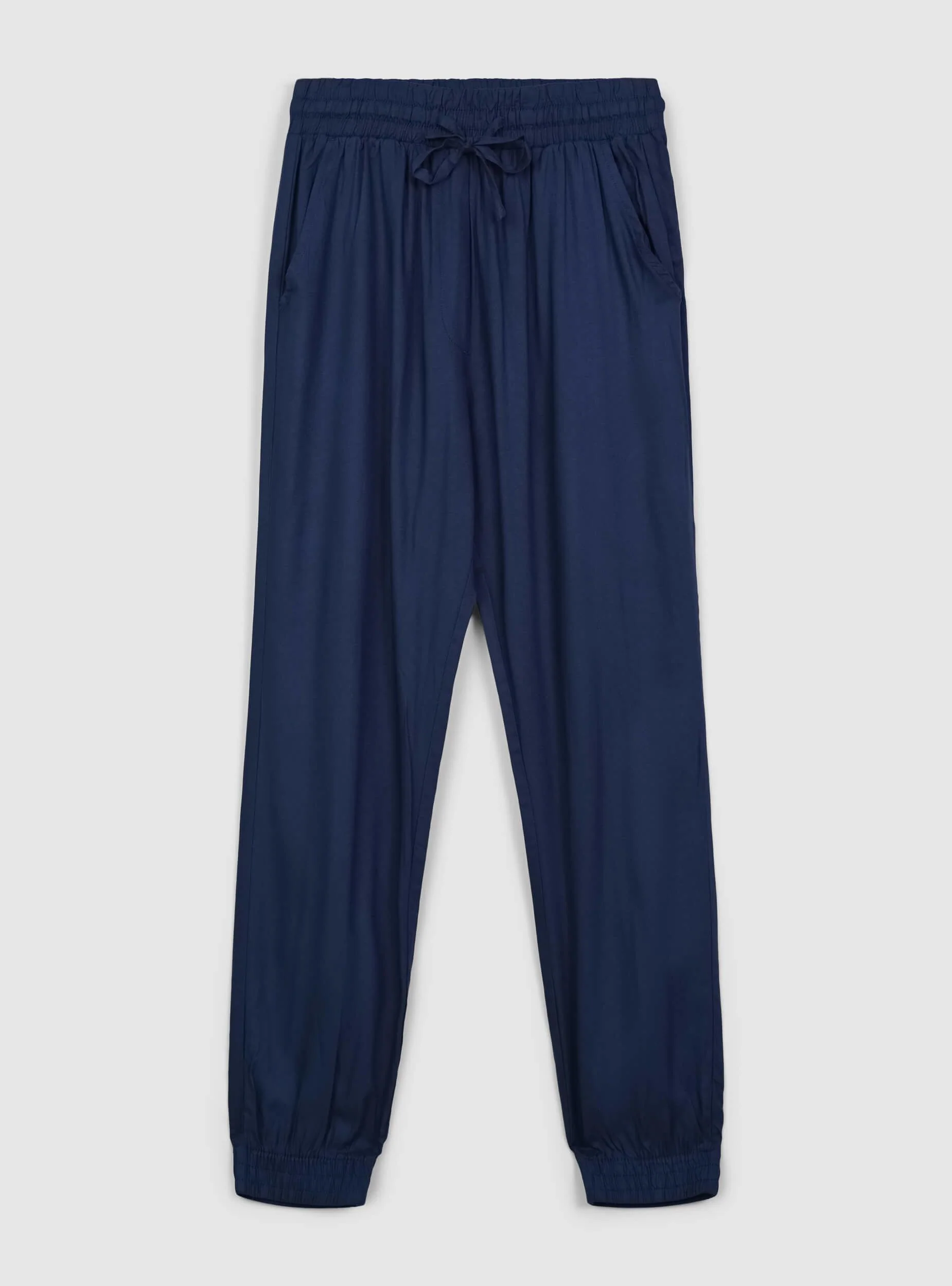 Pantaloni jogger con coulisse e polsini a tinta unita - Image 5