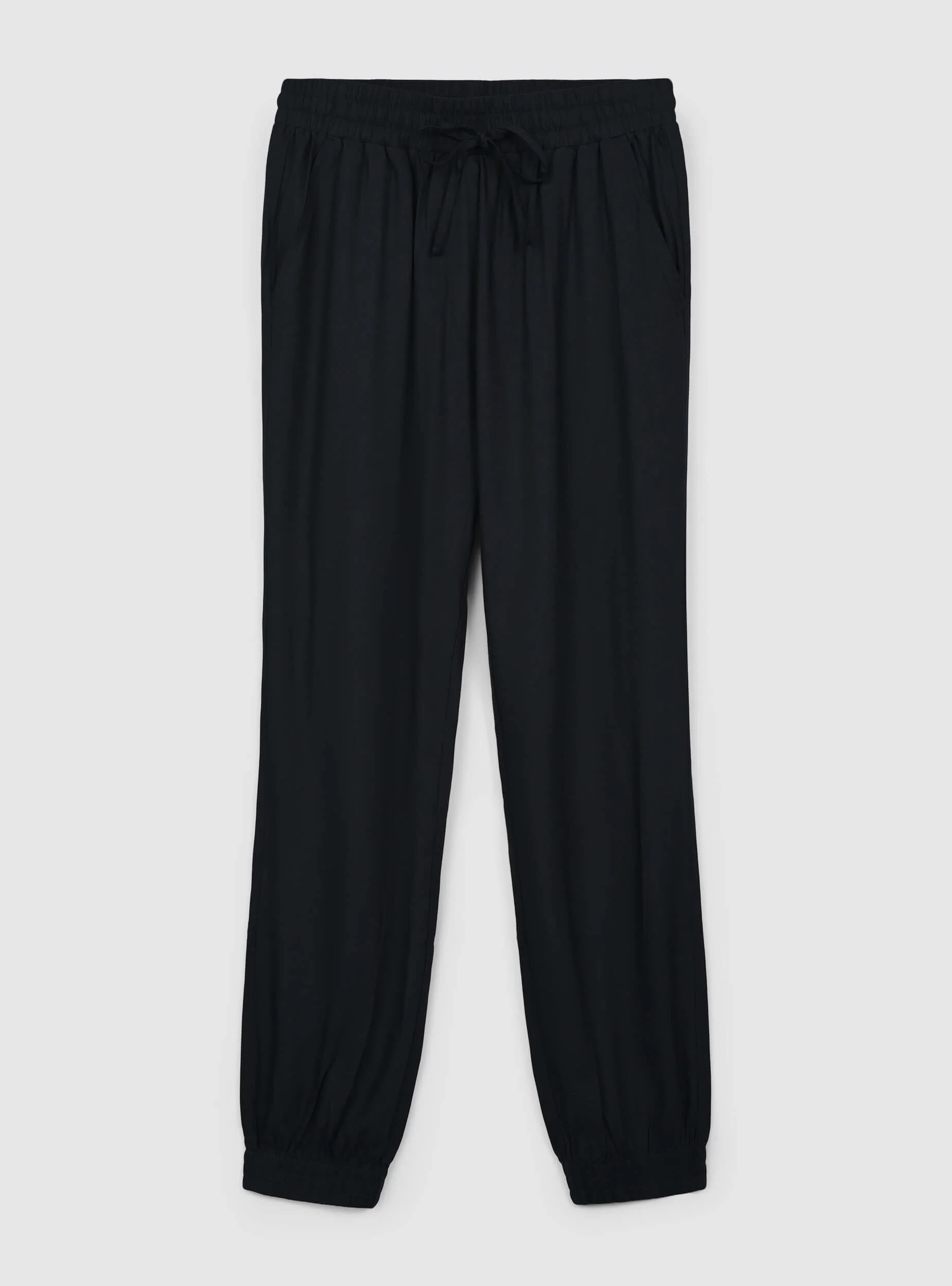 Pantaloni jogger con coulisse e polsini a tinta unita - Image 4