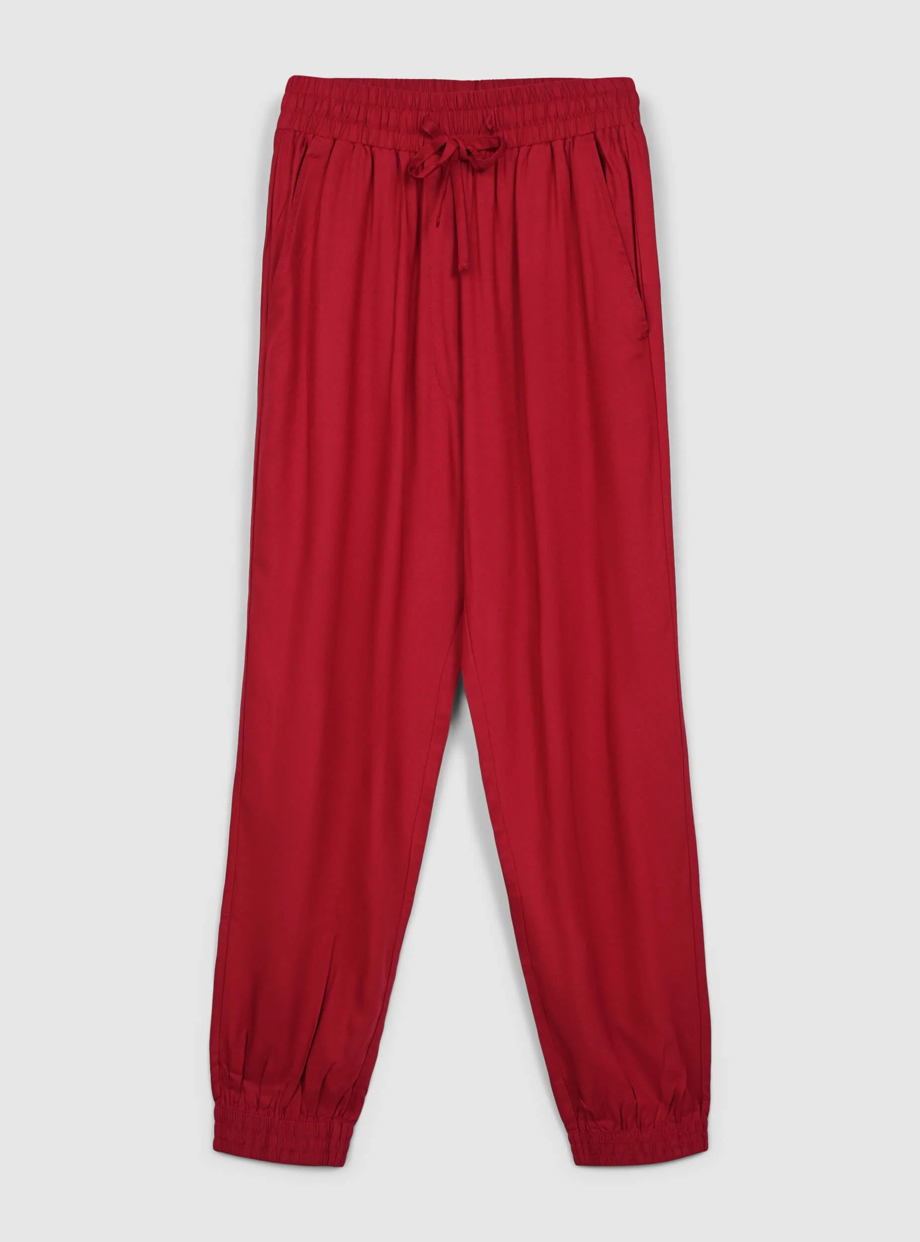 Pantaloni jogger con coulisse e polsini a tinta unita - Image 6