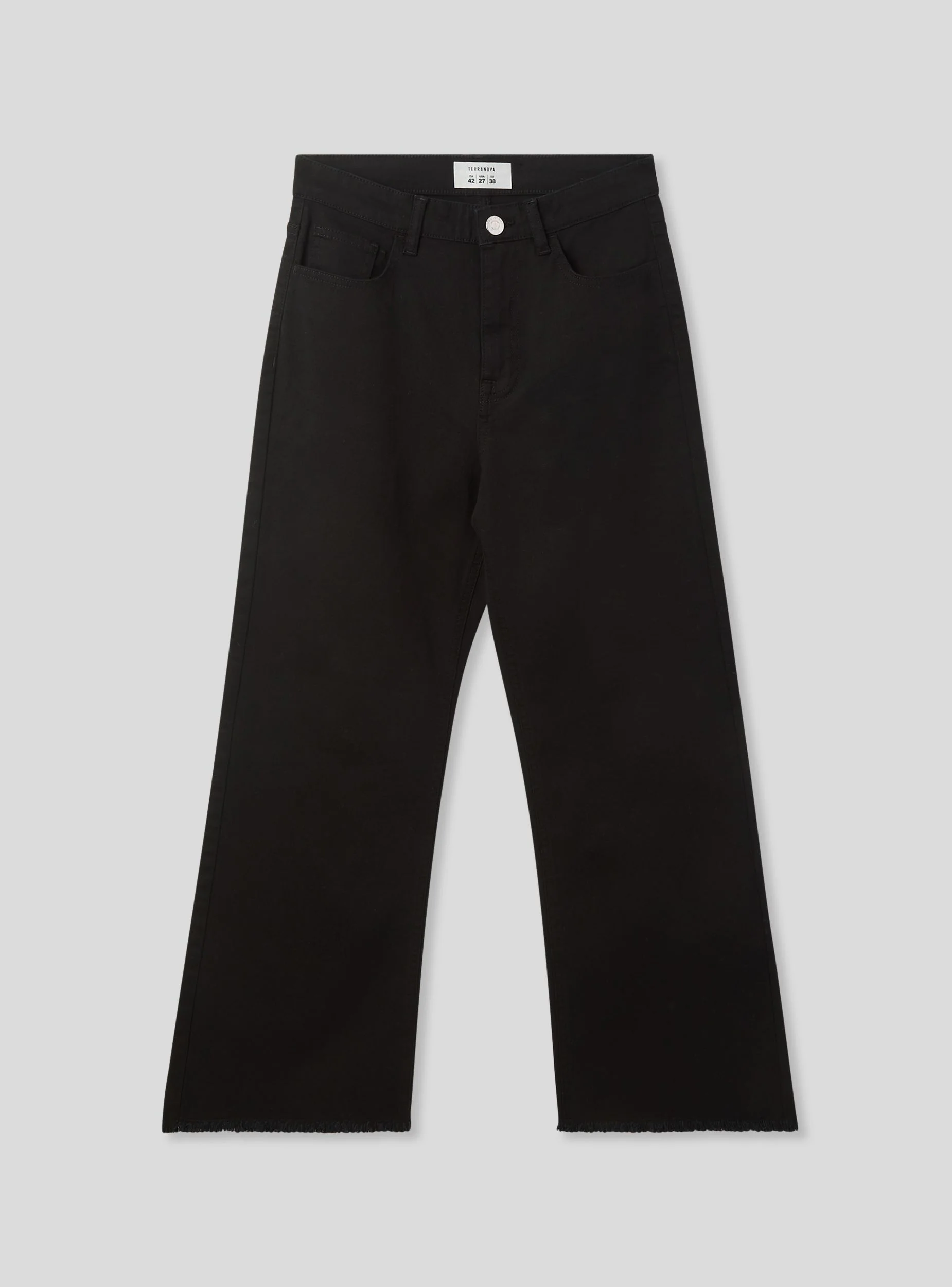 Pantaloni kick flare tinta unita - Image 4
