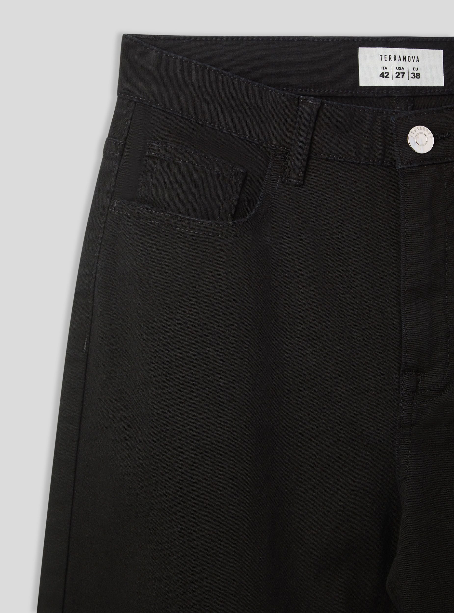 Pantaloni kick flare tinta unita - Image 5