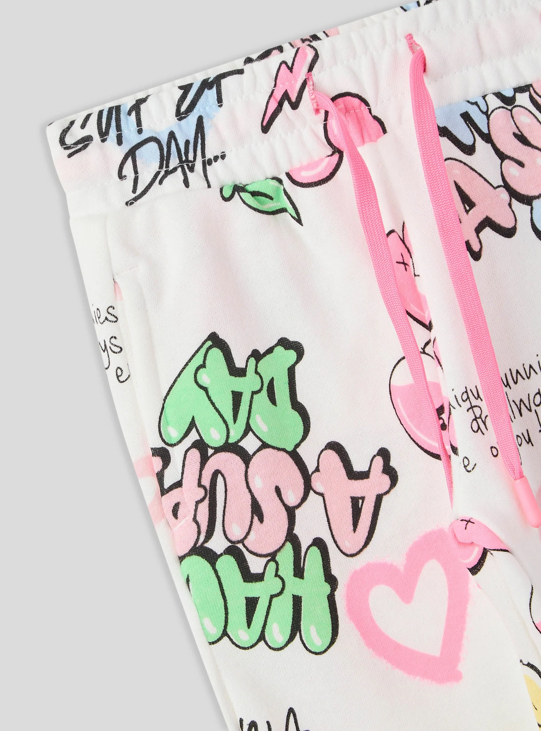 Pantaloni leggeri tuta con stampa graffiti - Image 3