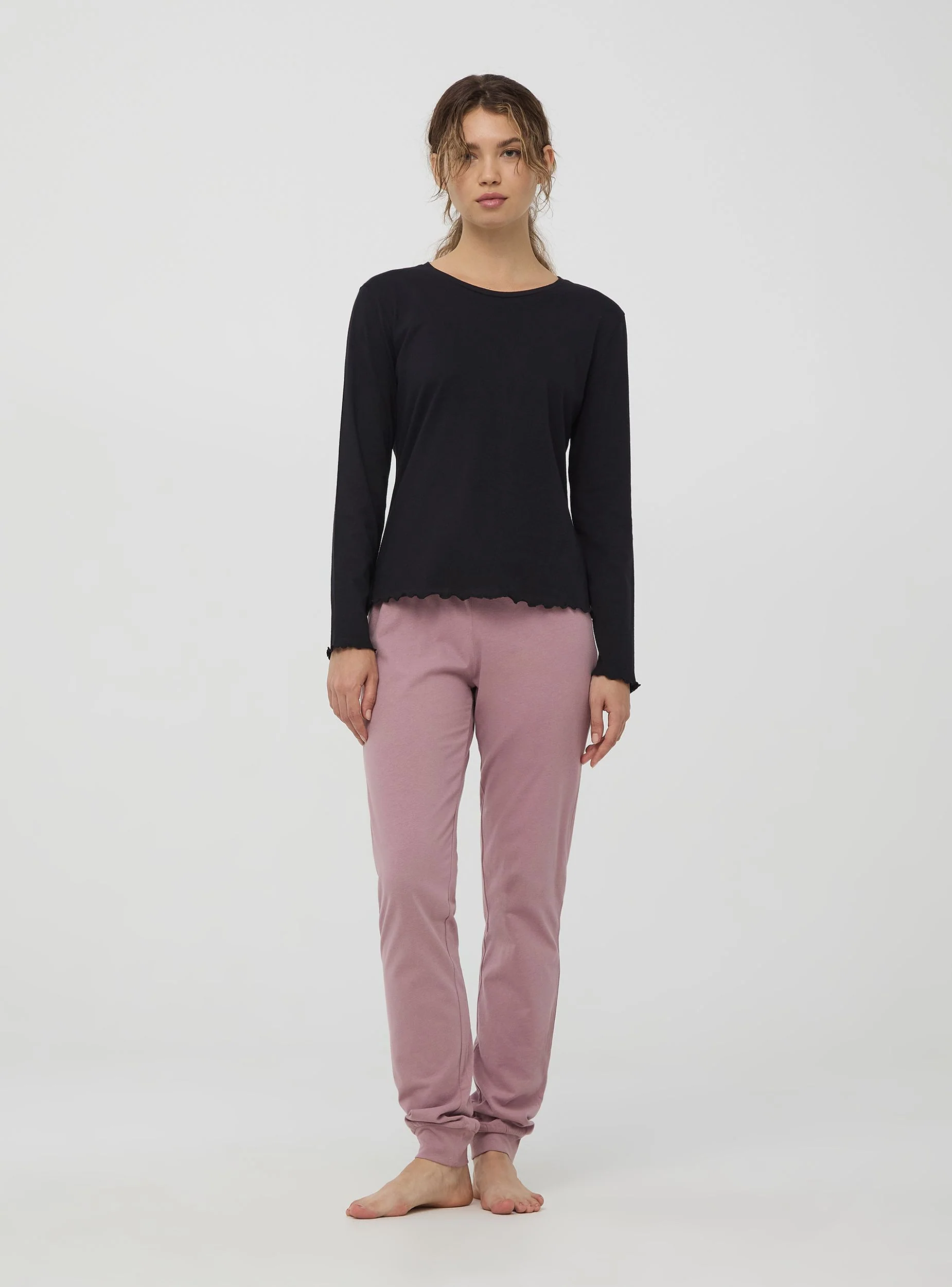 Pantaloni lunghi pigiama con coulisse