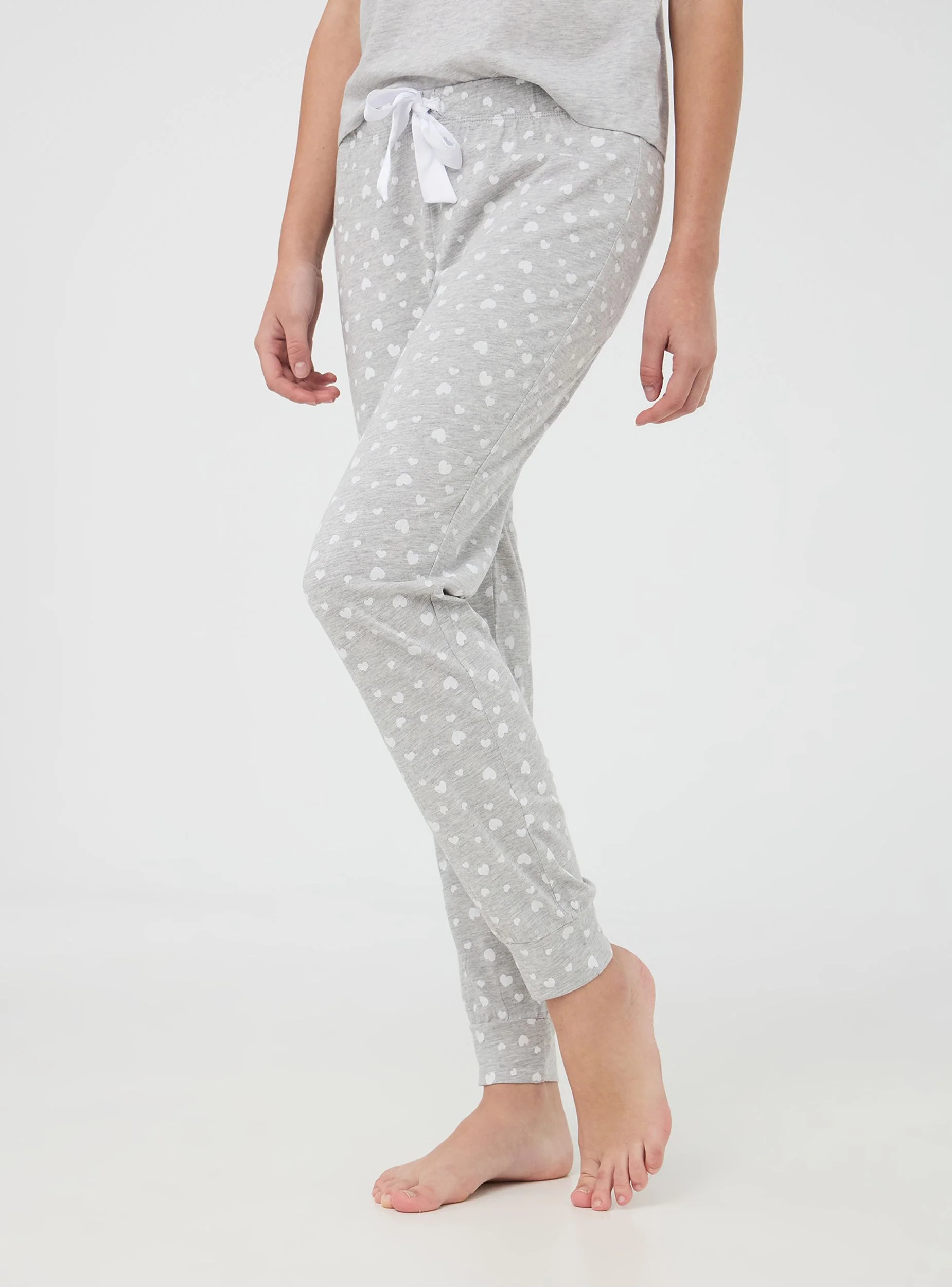 Pantaloni lunghi pigiama con cuori e cuolisse