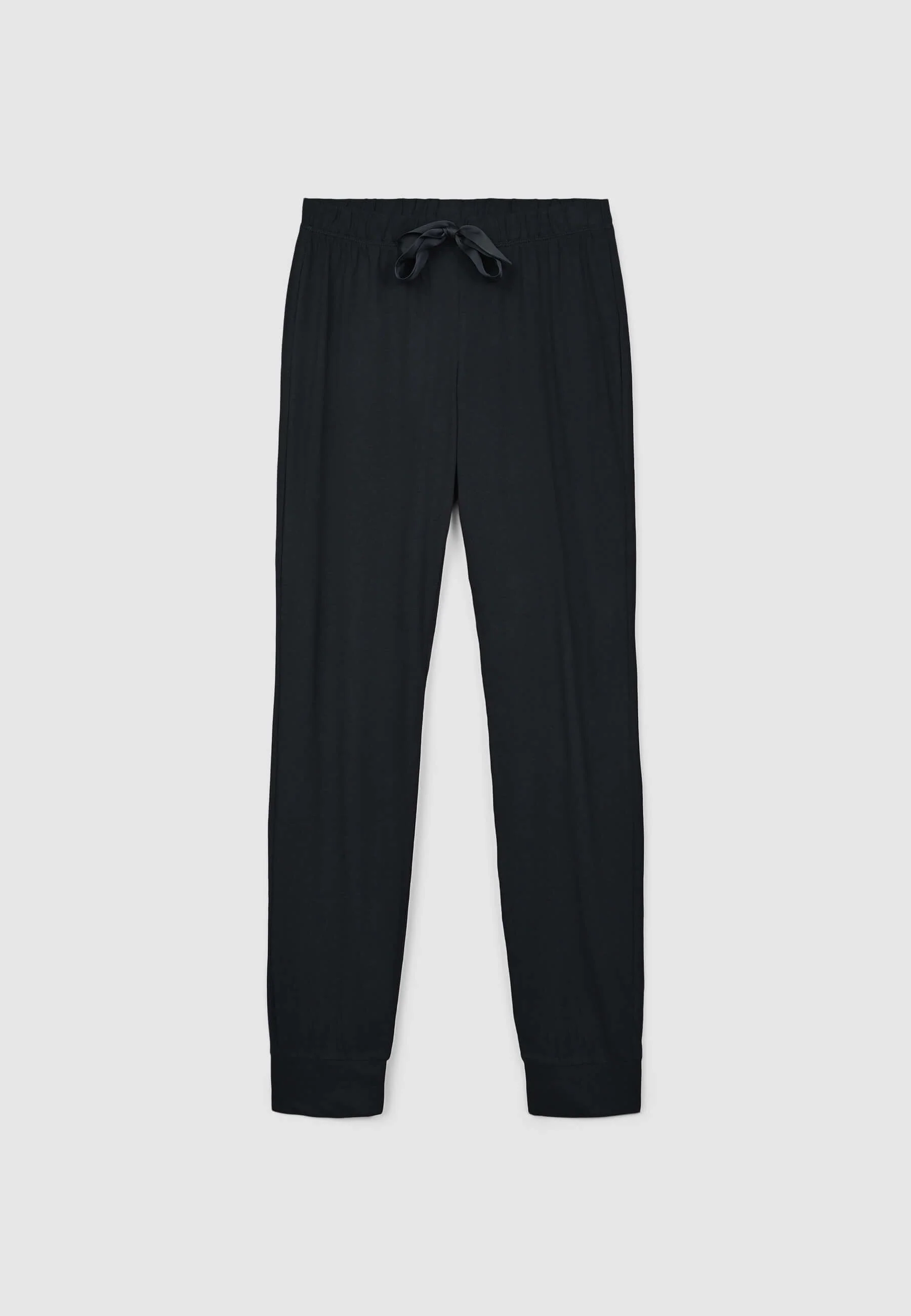Pantaloni lunghi pigiama tinta unita con coulisse - Image 5