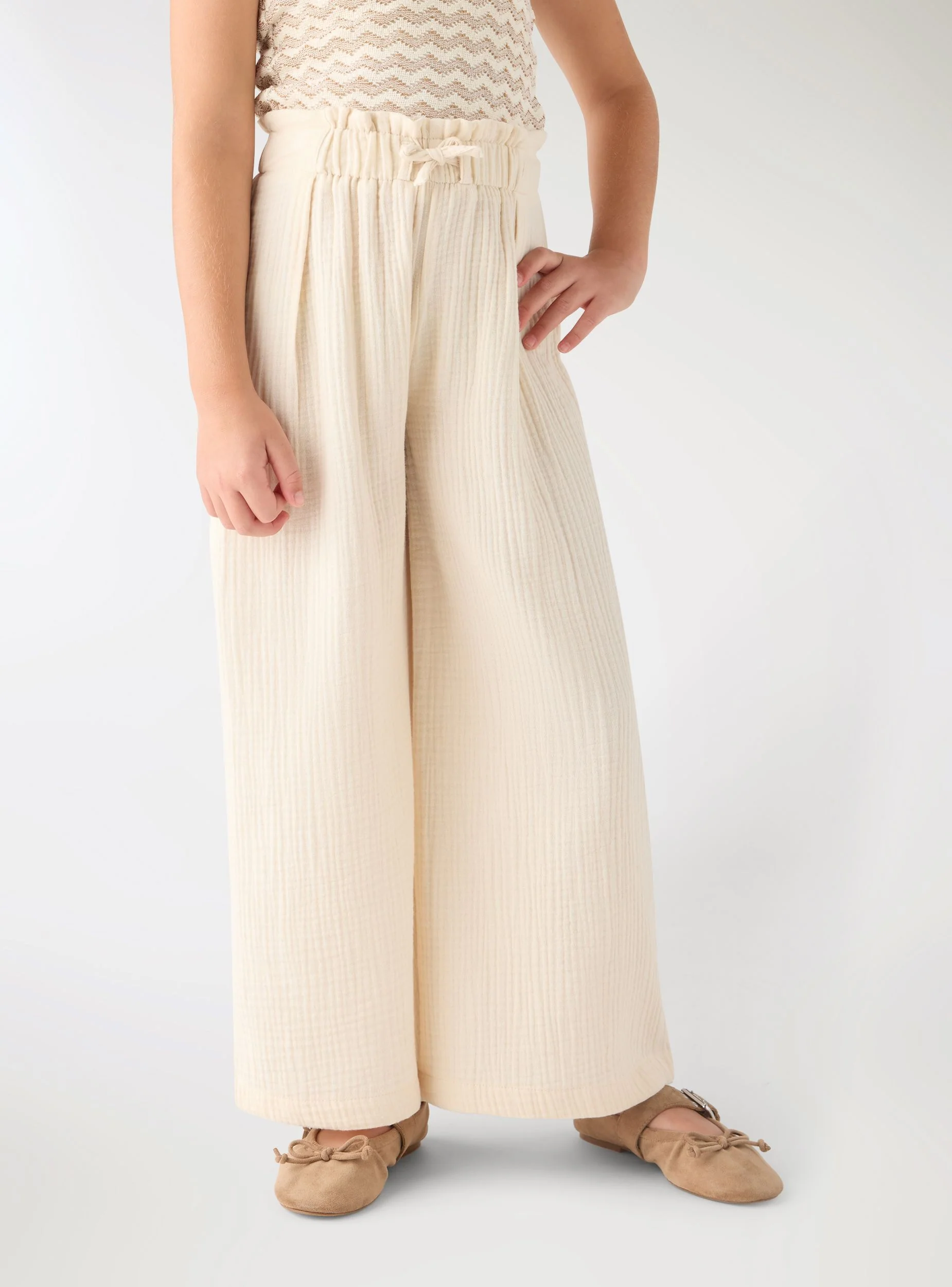 Pantaloni maxi paperbag con coulisse - Image 2