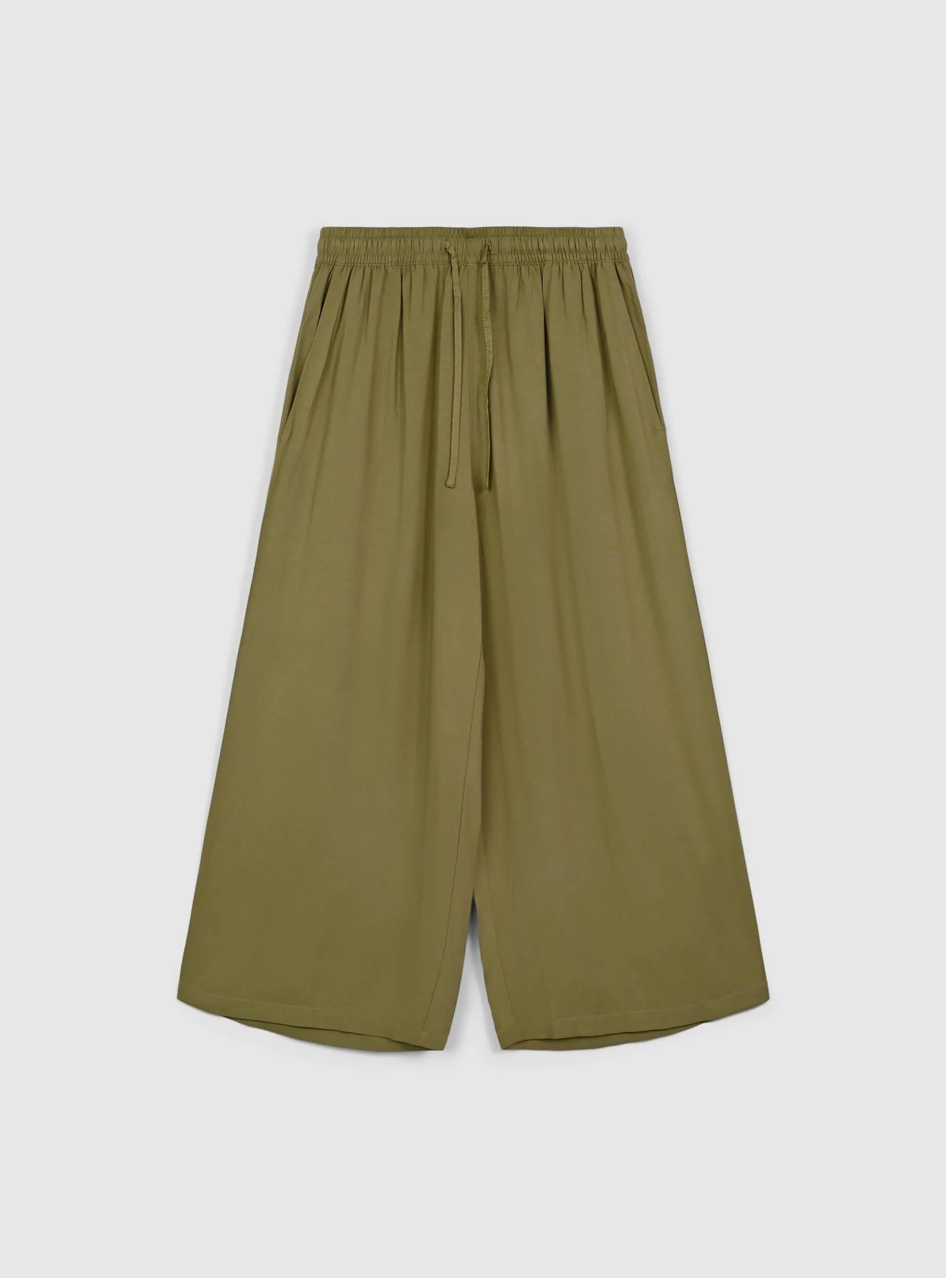 Pantaloni palazzo crop con coulisse - Image 4