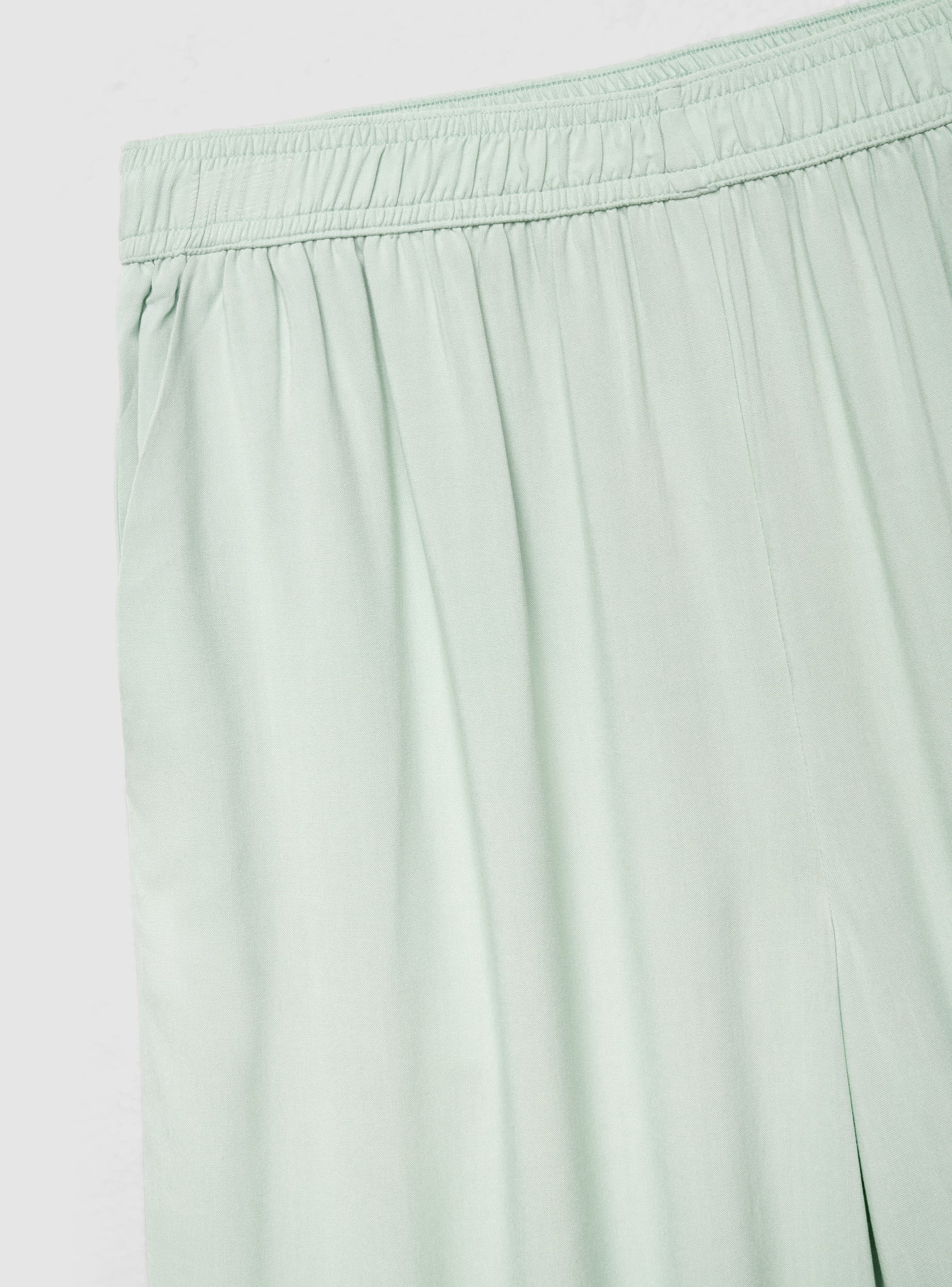 Pantaloni palazzo crop con elastico in vita - Image 4