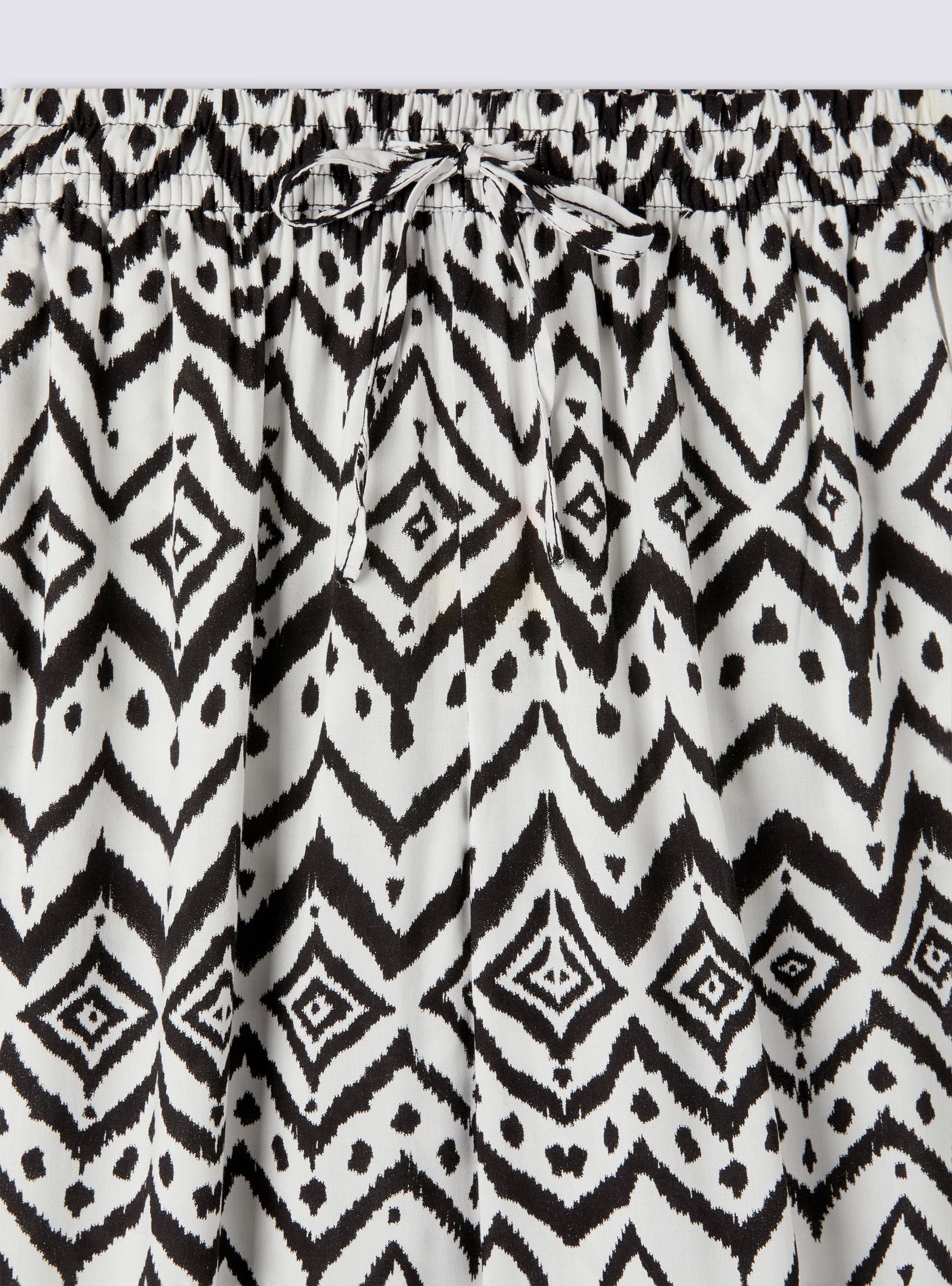 Pantaloni palazzo crop fantasia etnica - Image 5