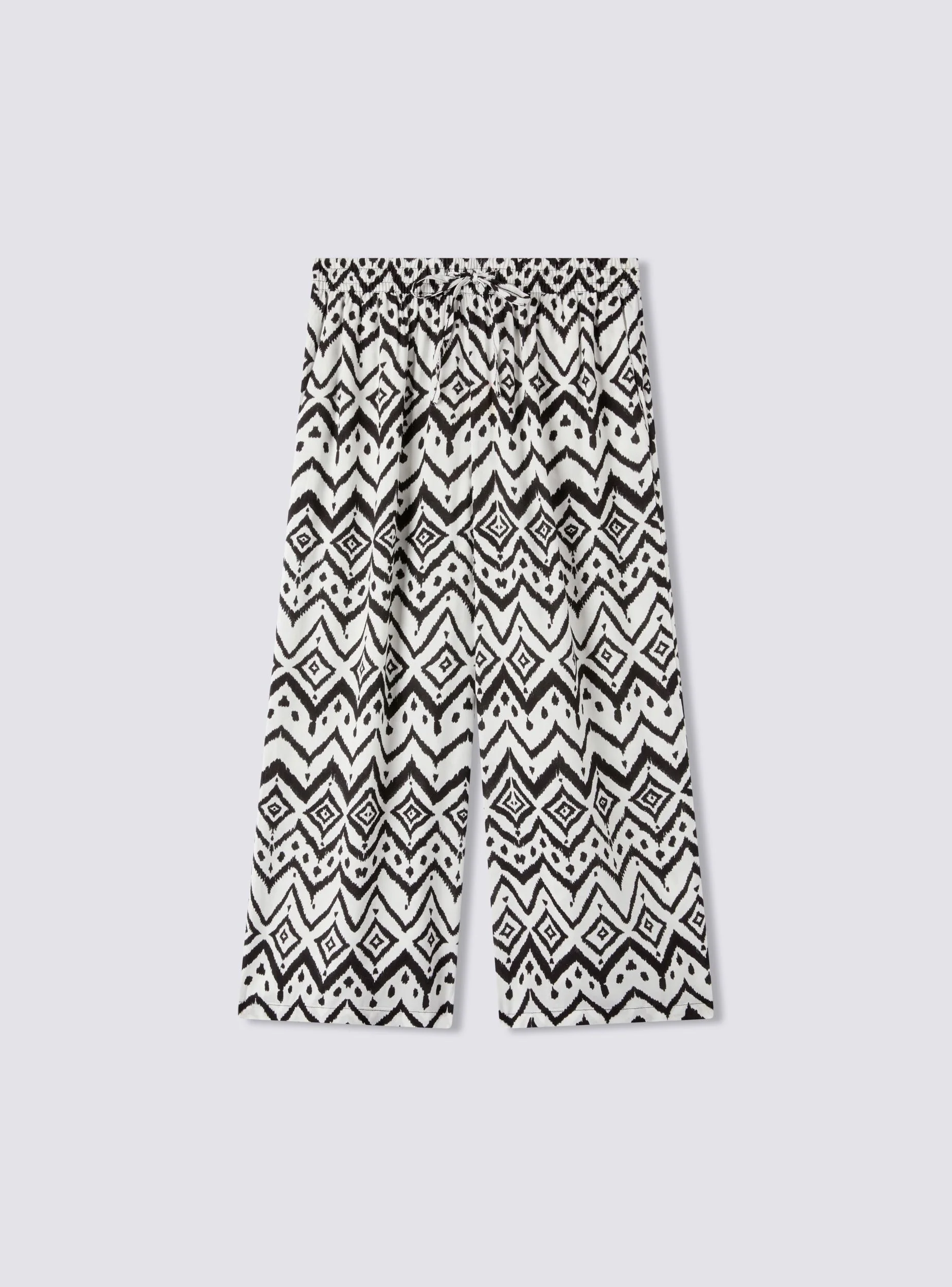 Pantaloni palazzo crop fantasia etnica - Image 6