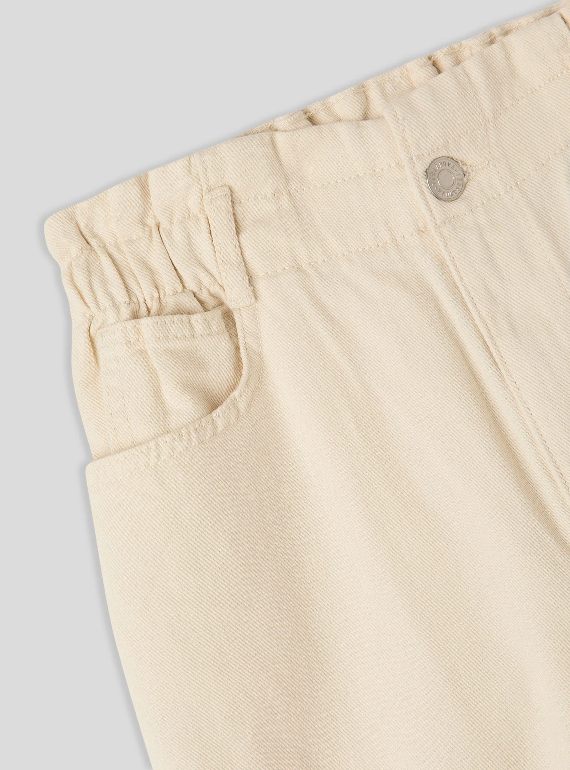 Pantaloni paper bag in twill - Image 4