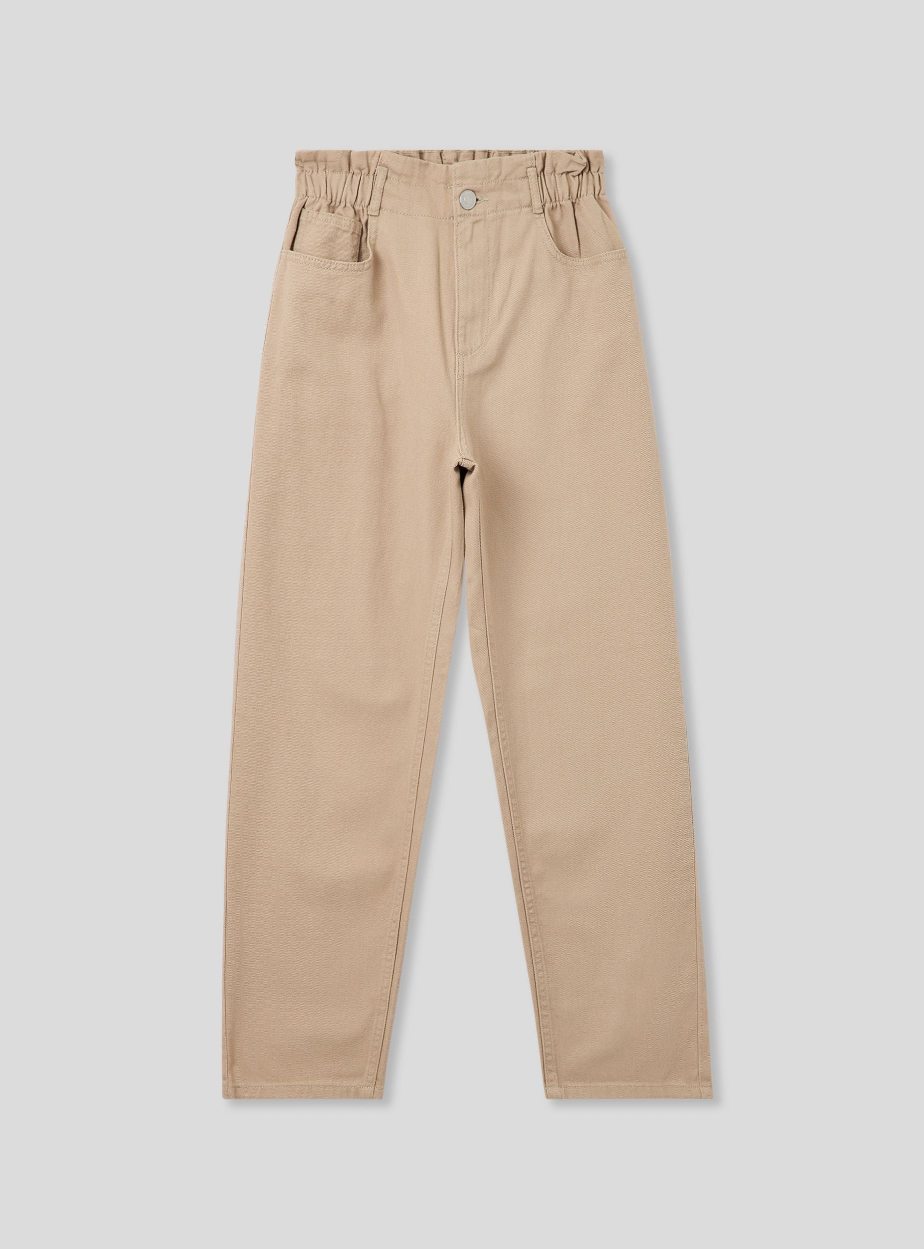 Pantaloni paper bag in twill - Image 4