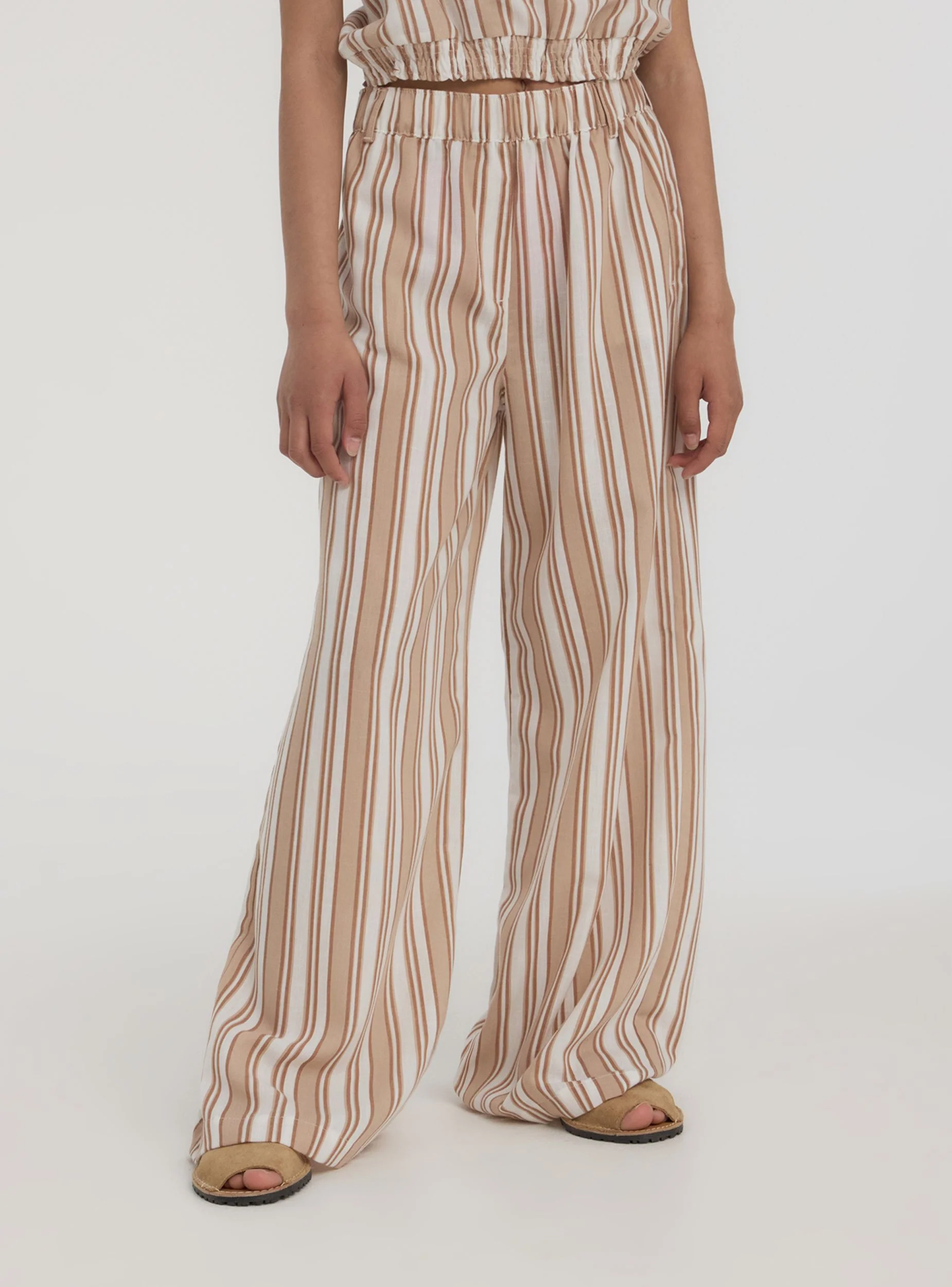 Pantaloni paperbag a righe - Image 3