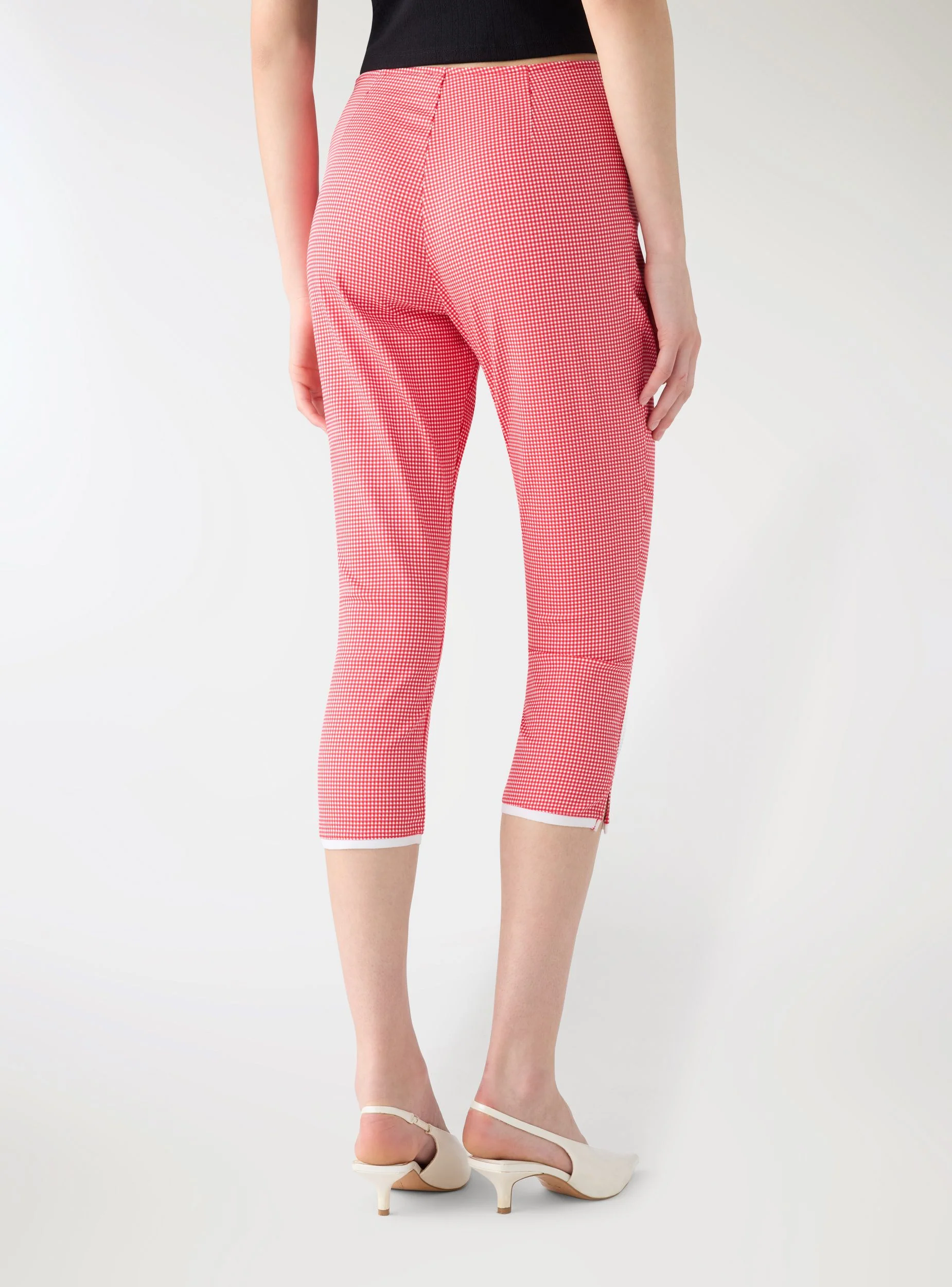 Pantaloni pinocchietto a motivo vichy TRNPOPLAB - Image 2