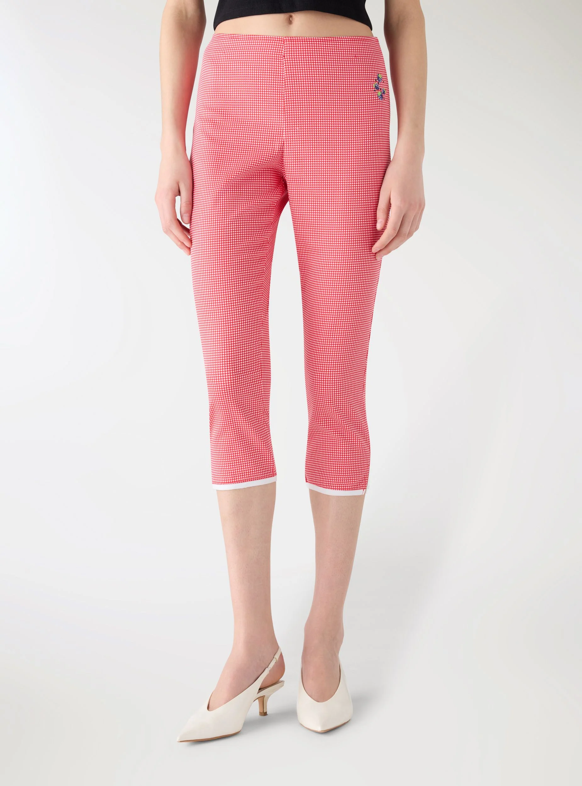 Pantaloni pinocchietto a motivo vichy TRNPOPLAB - Image 3