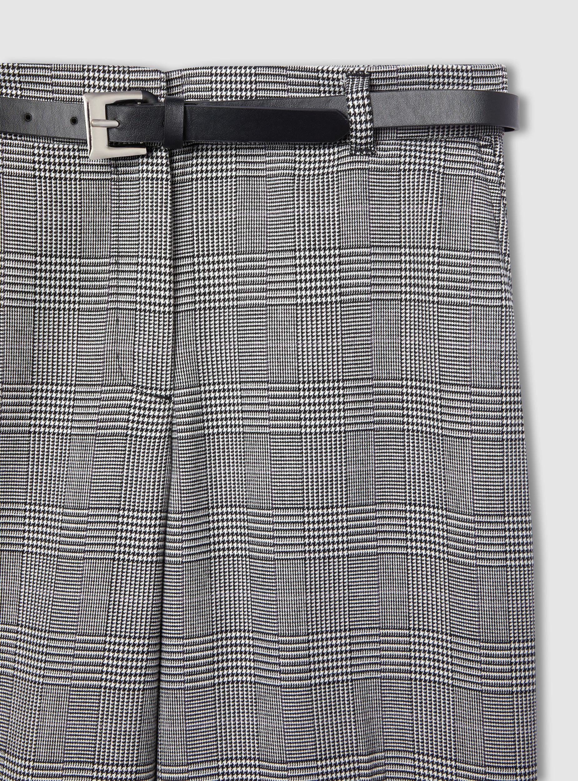 Pantaloni principe di Galles con cintura in tessuto caldo - Image 5