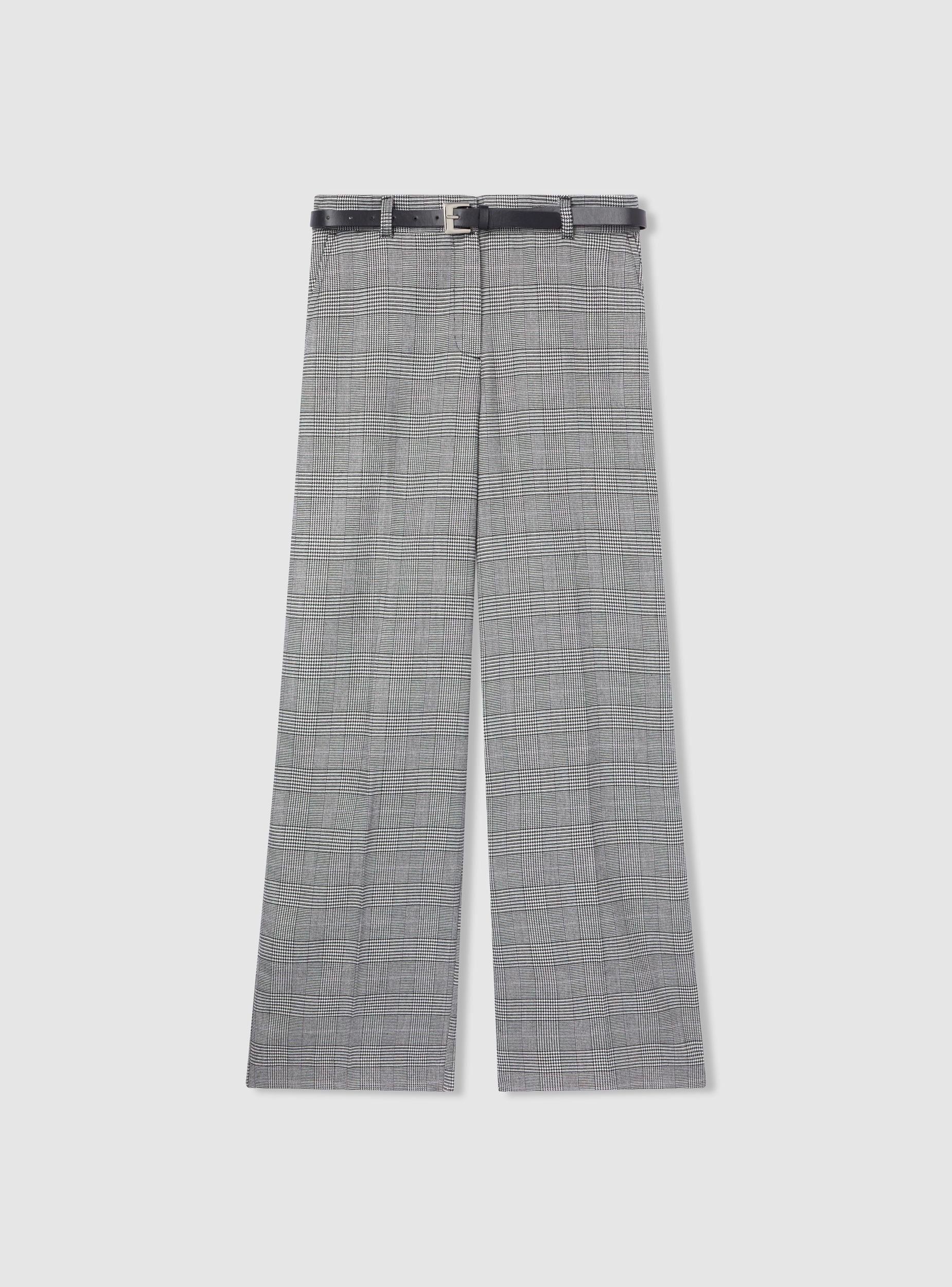 Pantaloni principe di Galles con cintura in tessuto caldo - Image 6