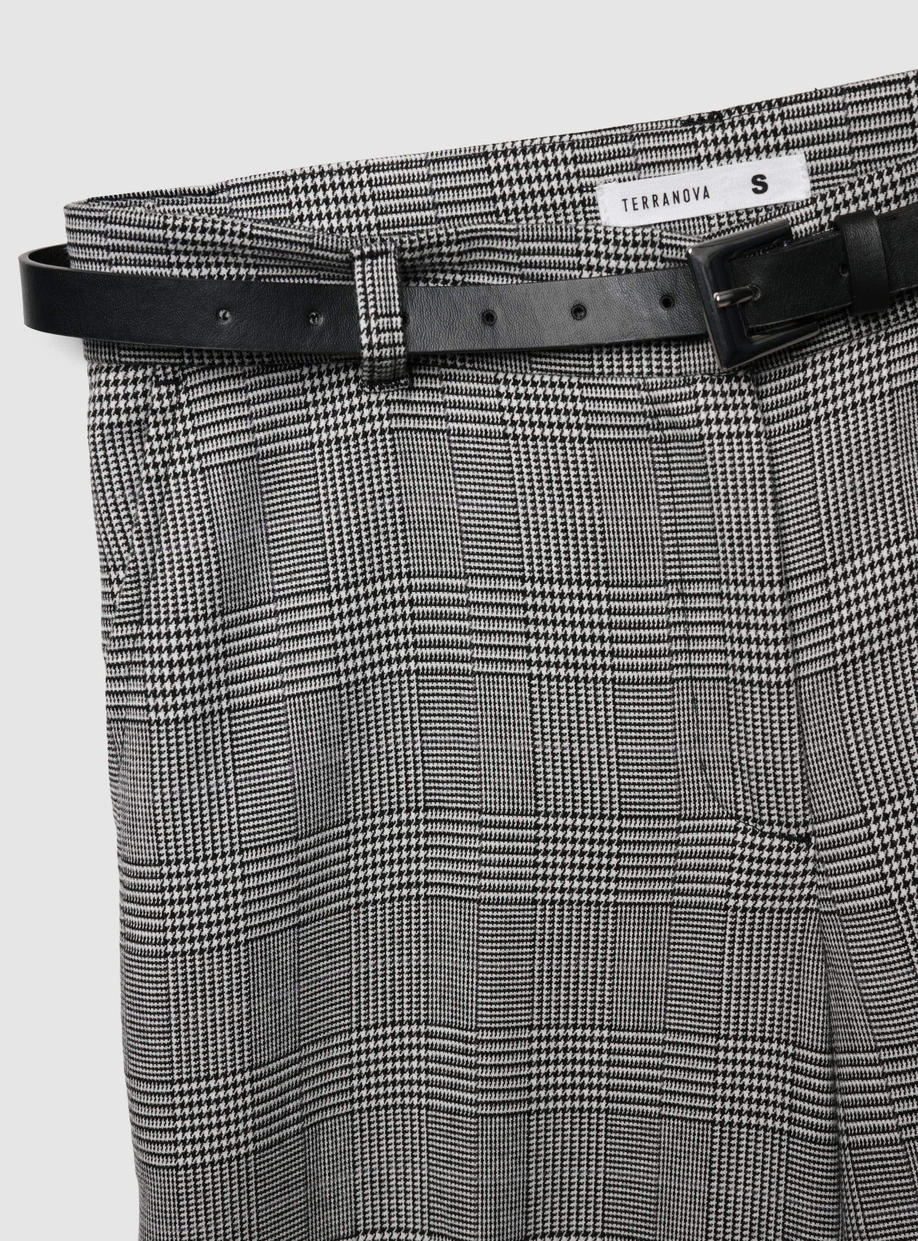 Pantaloni principe di Galles con cintura in tessuto caldo - Image 7