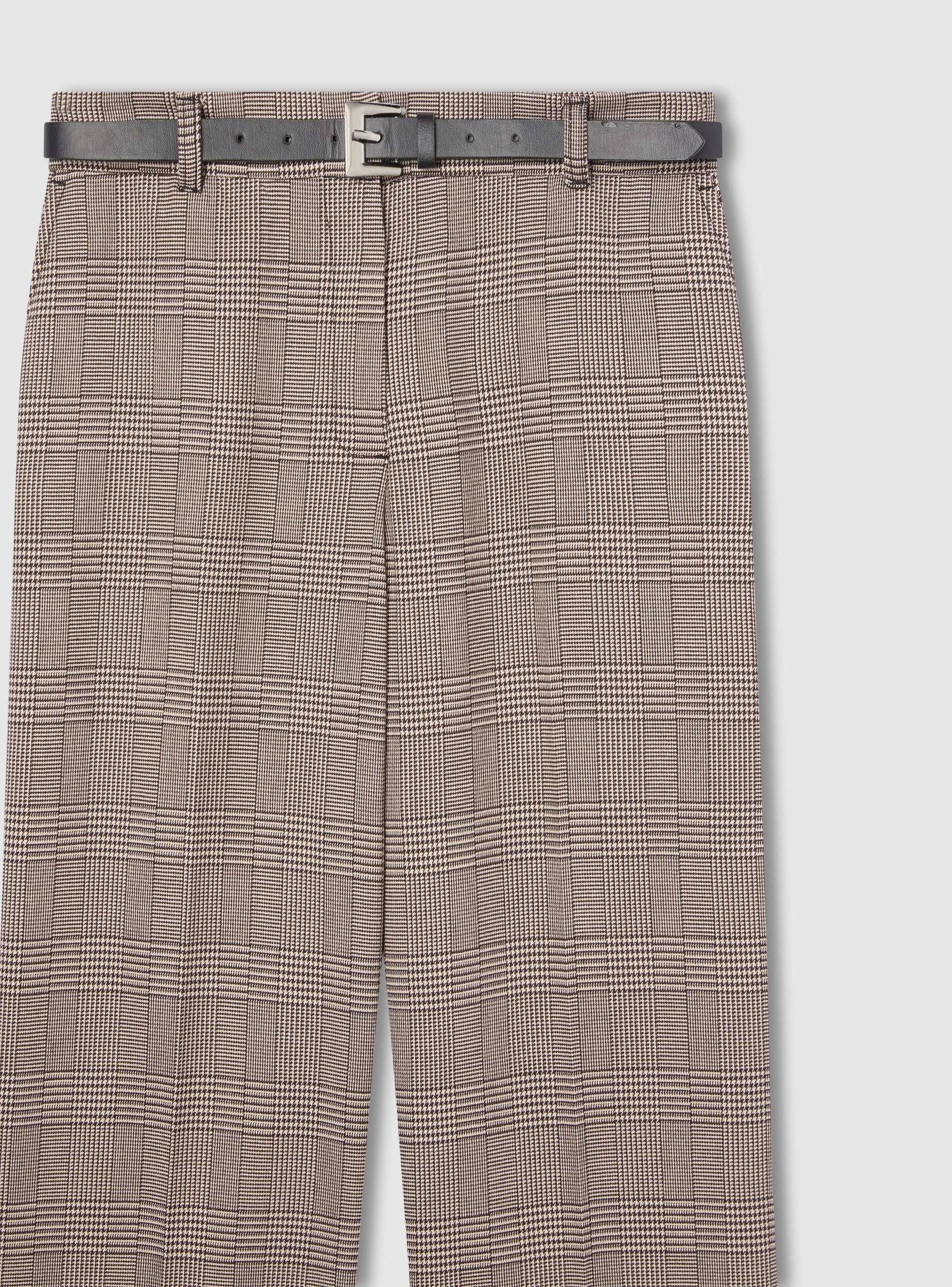 Pantaloni principe di Galles con cintura in tessuto caldo - Image 6