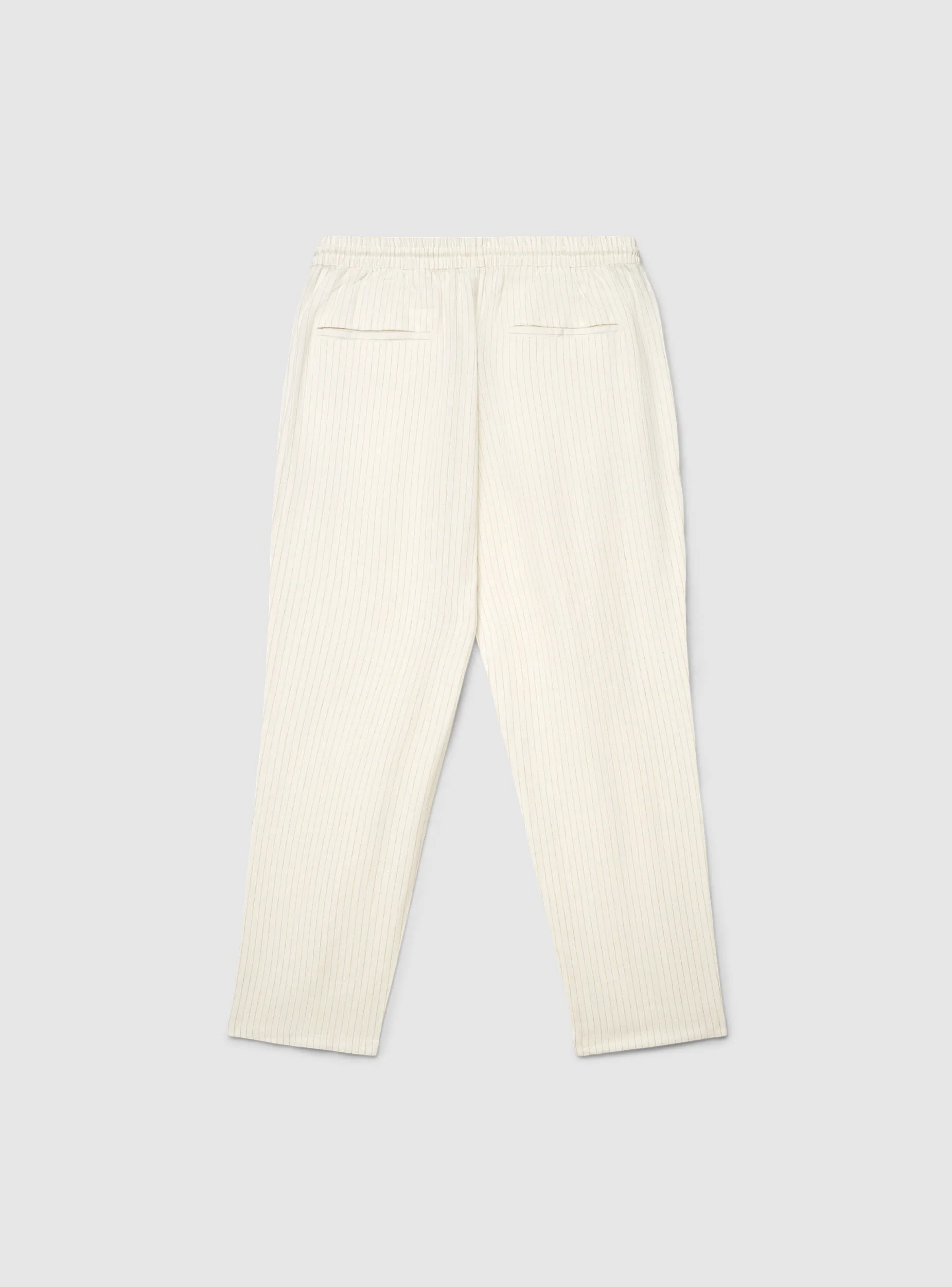 Pantaloni relaxed a righe in lino con coulisse - Image 6