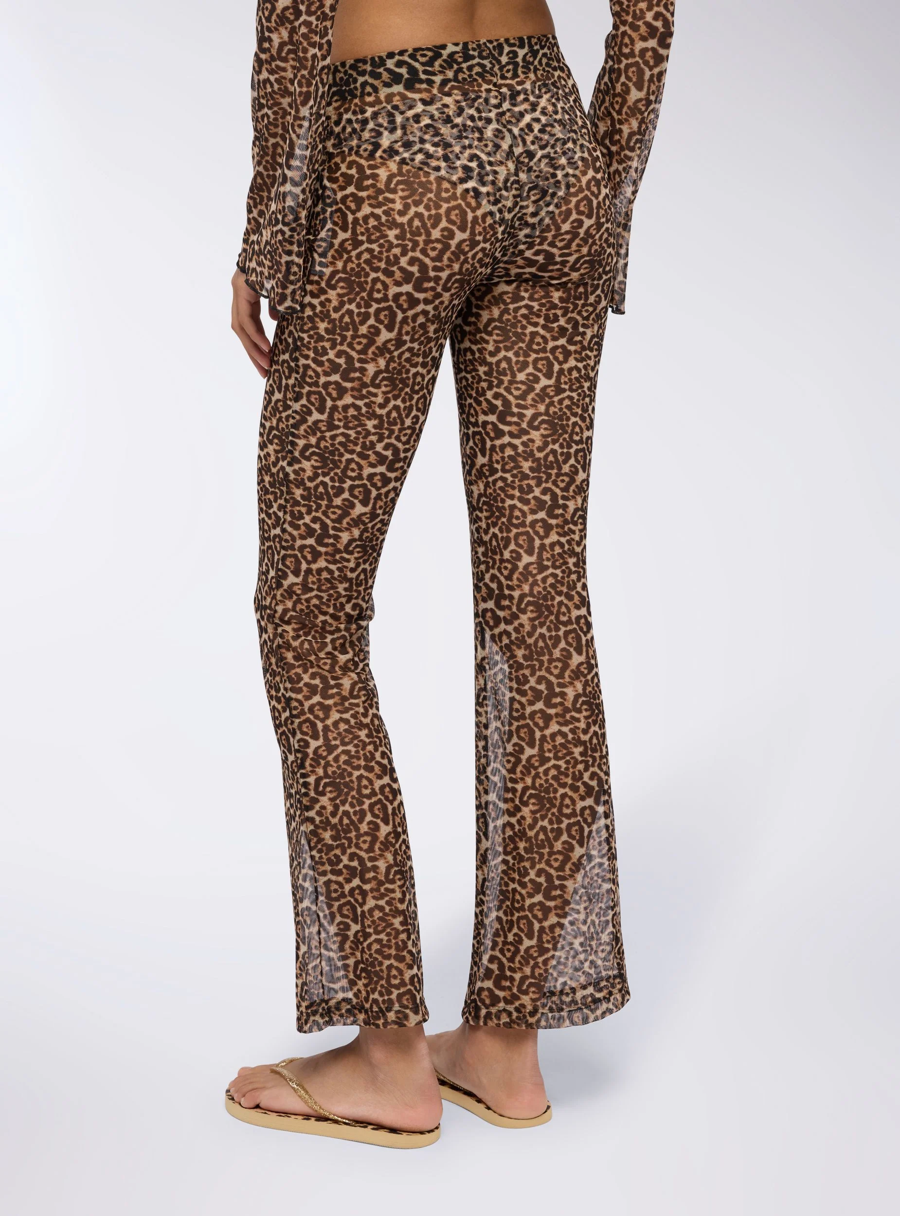 Pantaloni semitrasparenti maculati