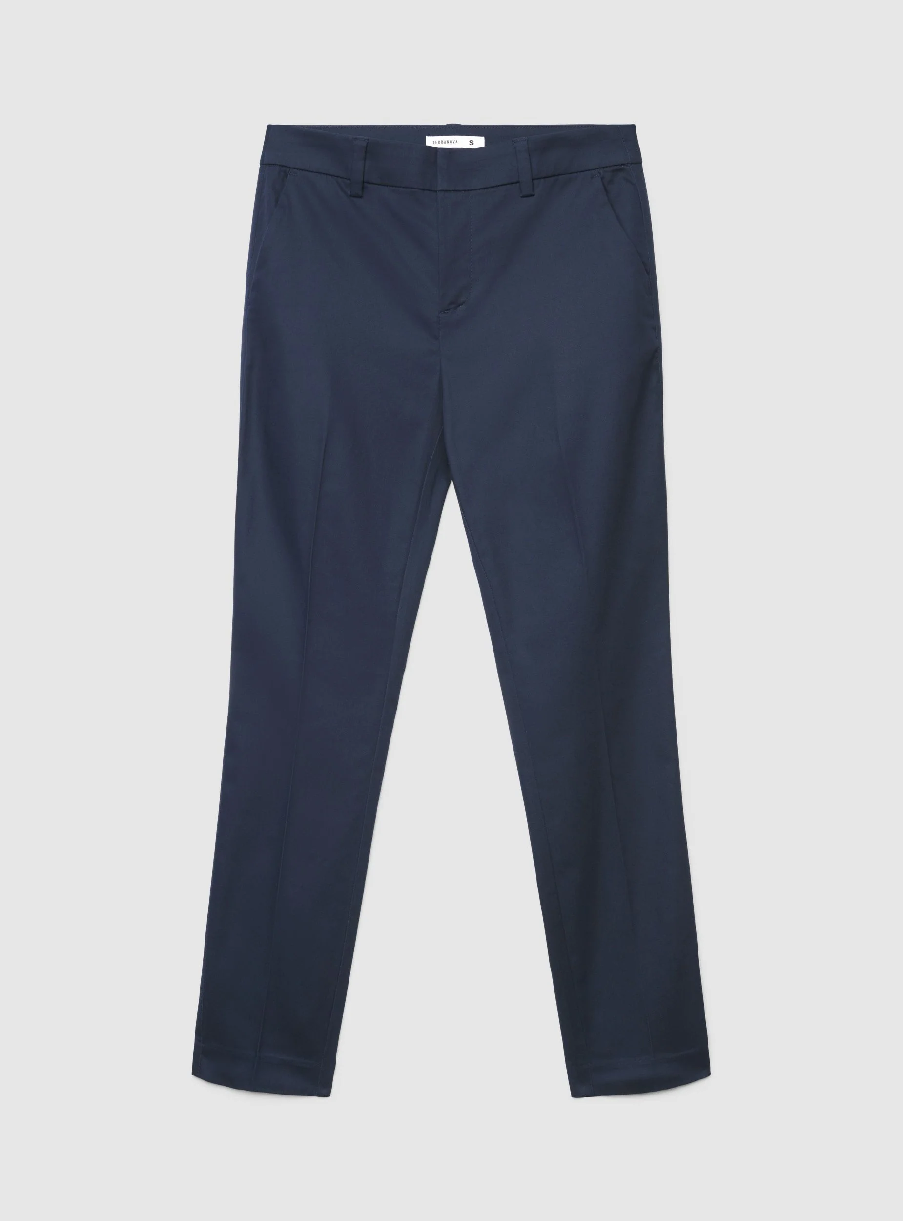 Pantaloni skinny in rasatello di cotone a tinta unita - Image 5