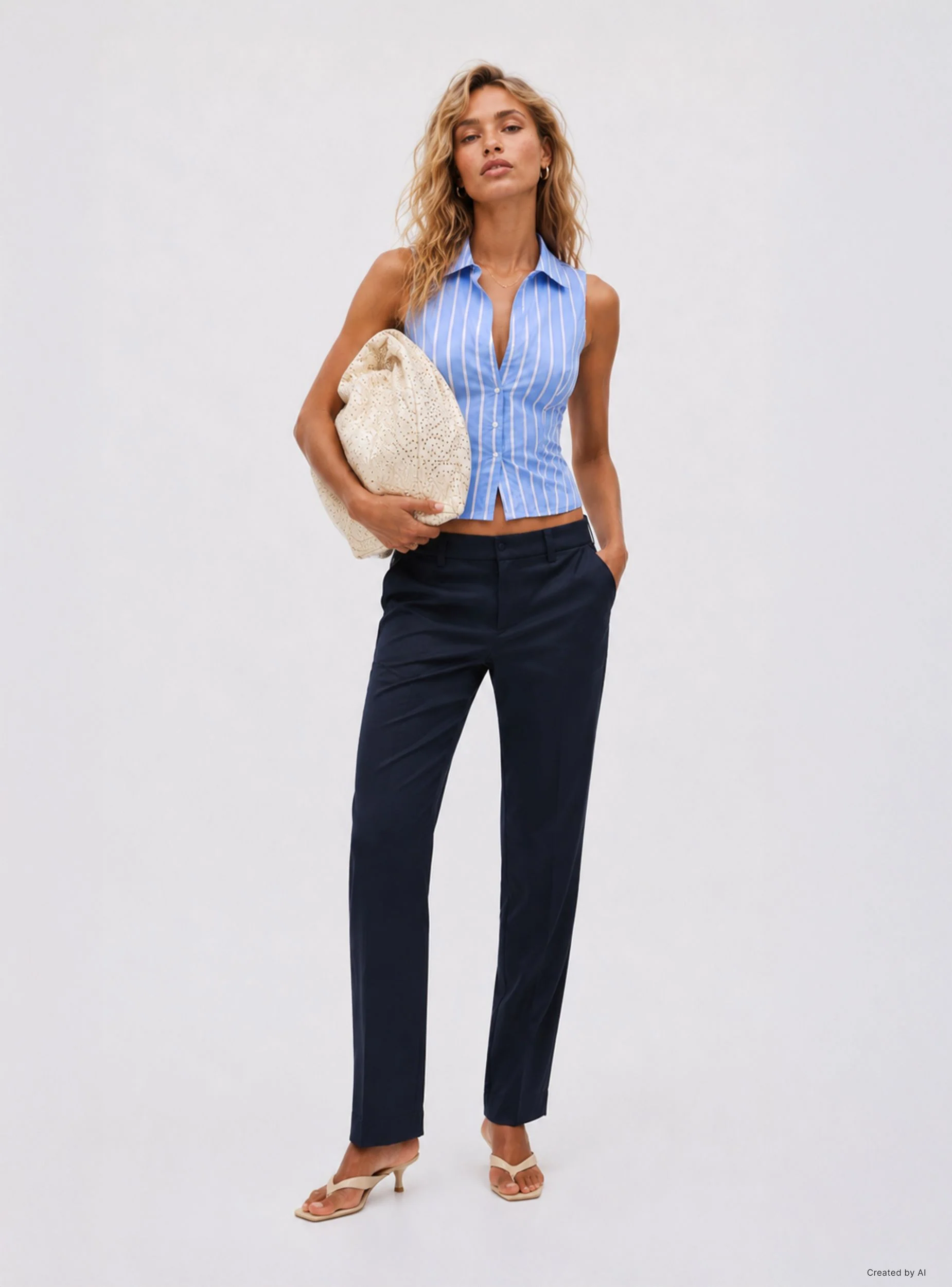 Pantaloni skinny in rasatello di cotone a tinta unita - Image 8
