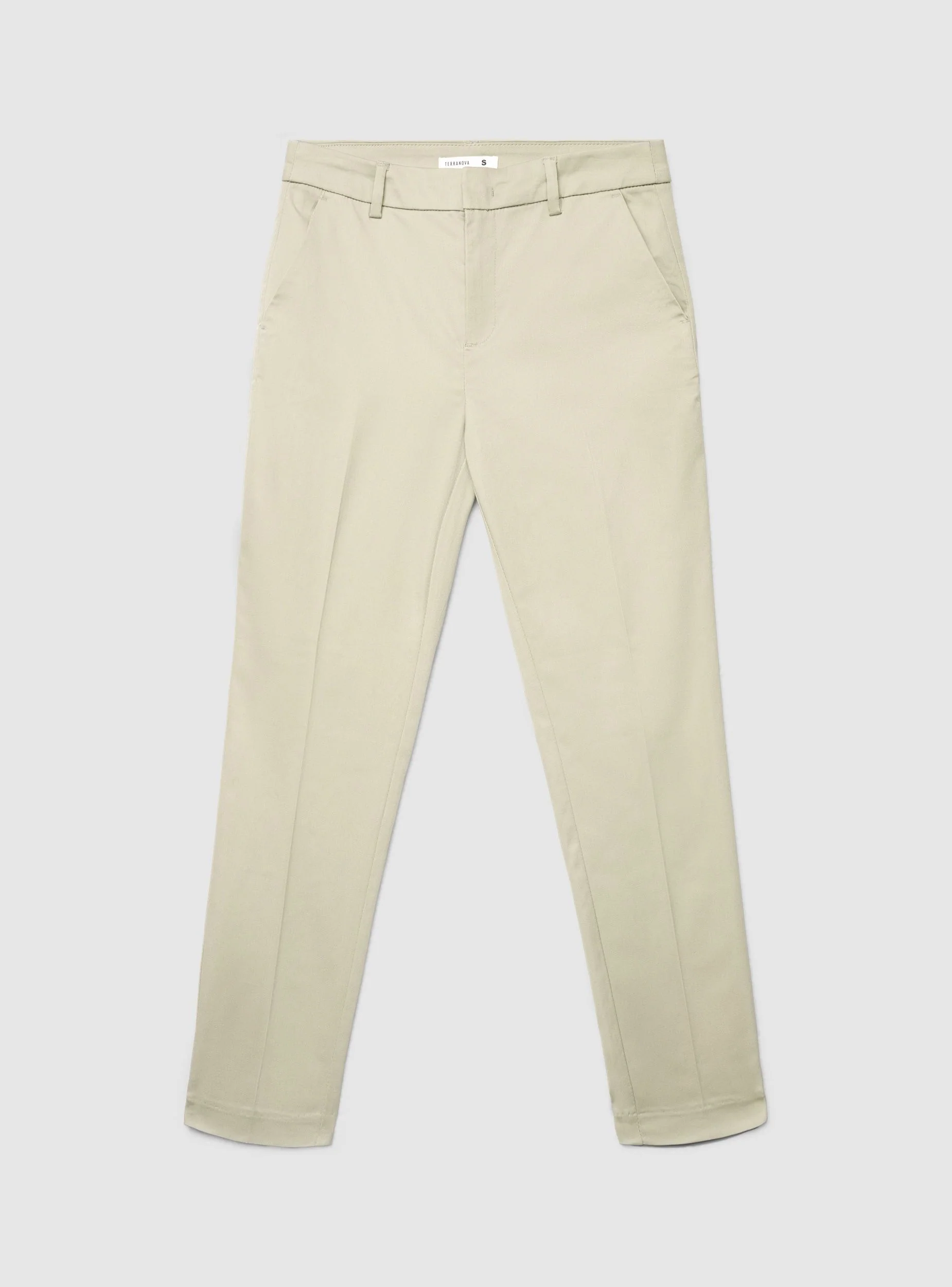 Pantaloni skinny in rasatello di cotone a tinta unita - Image 5