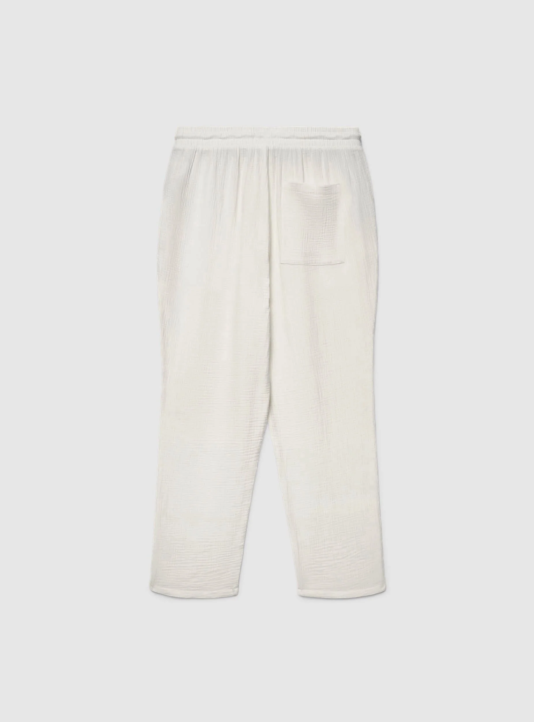 Pantaloni straight con coulisse in tessuto morbido - Image 5