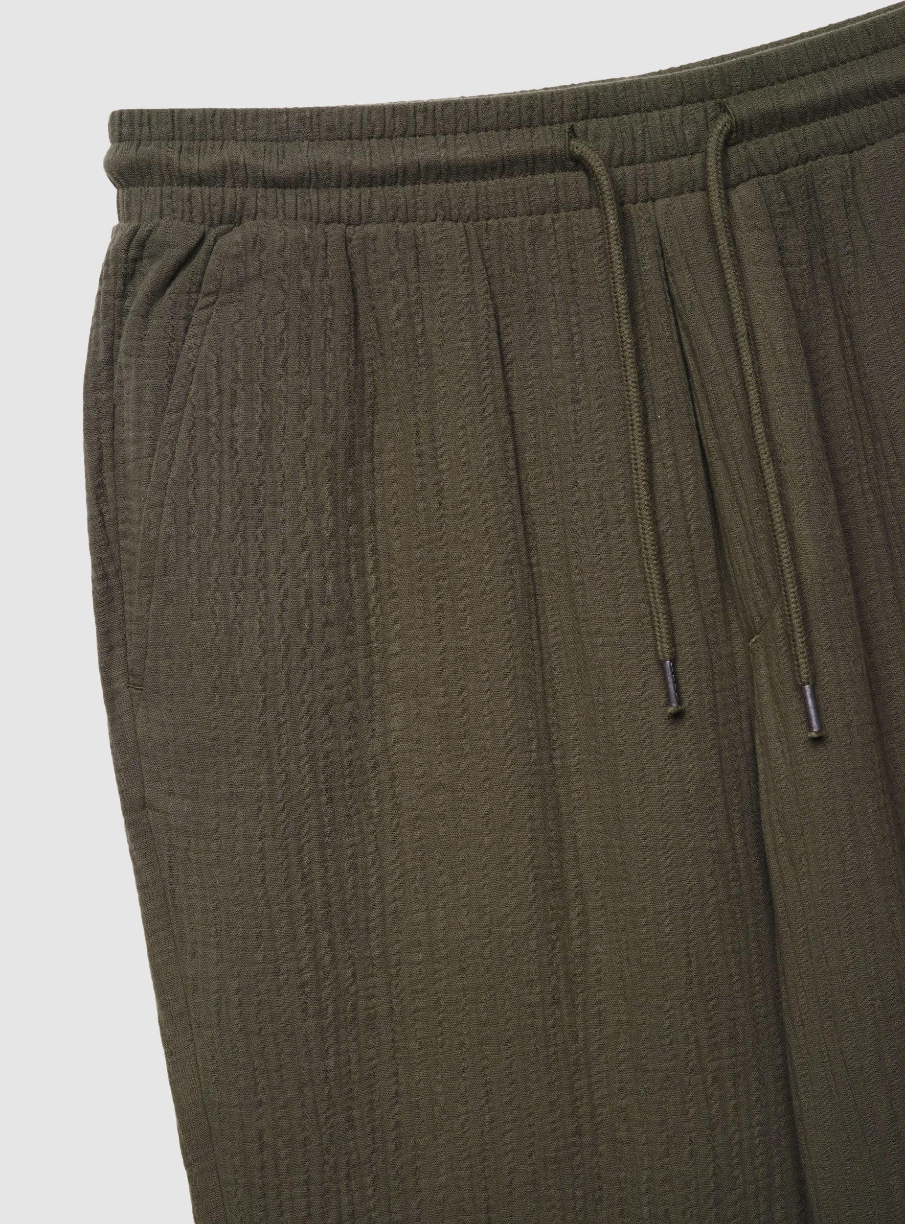 Pantaloni straight con coulisse in tessuto morbido - Image 7