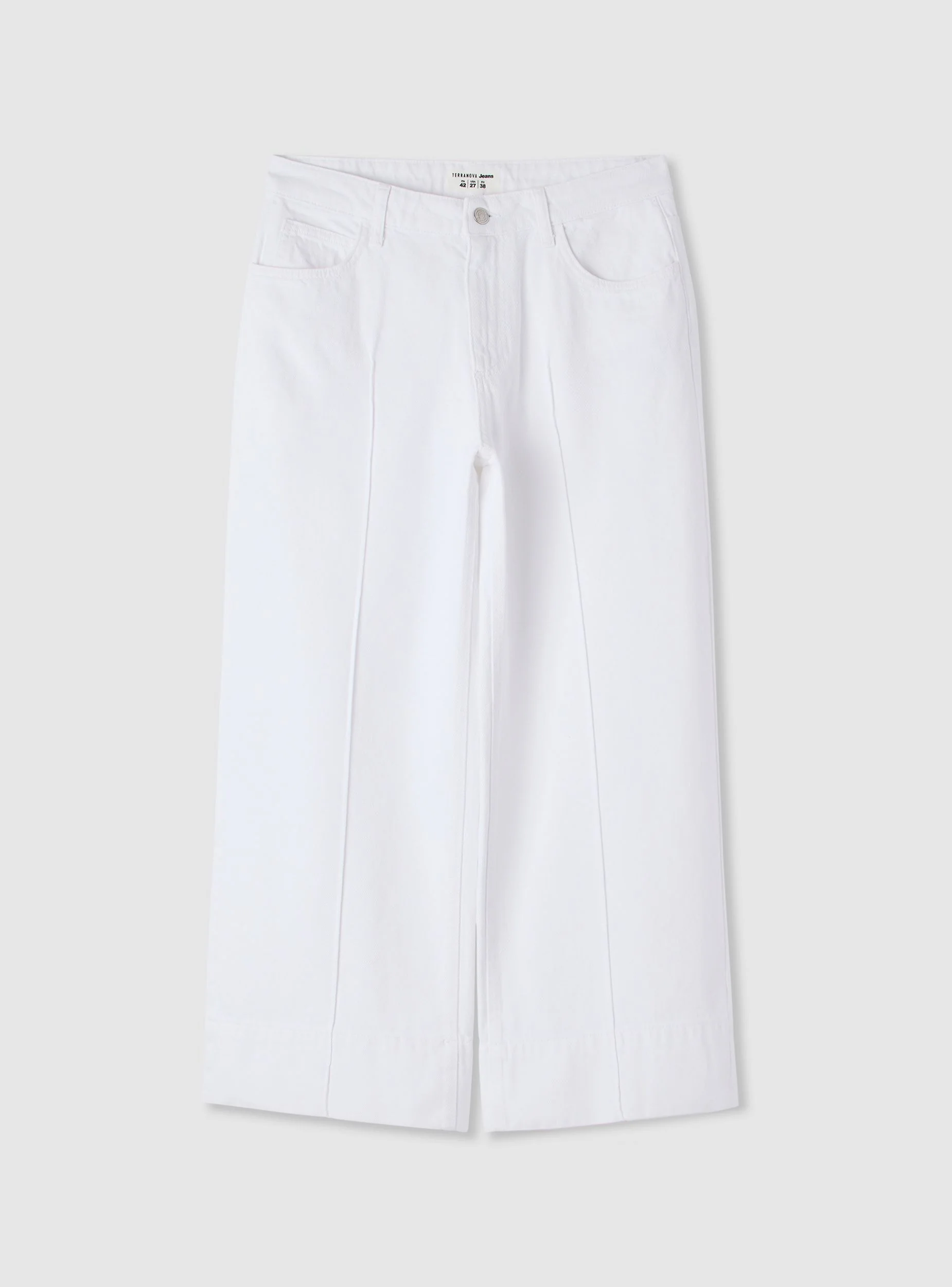 Pantaloni straight con nervature - Image 5