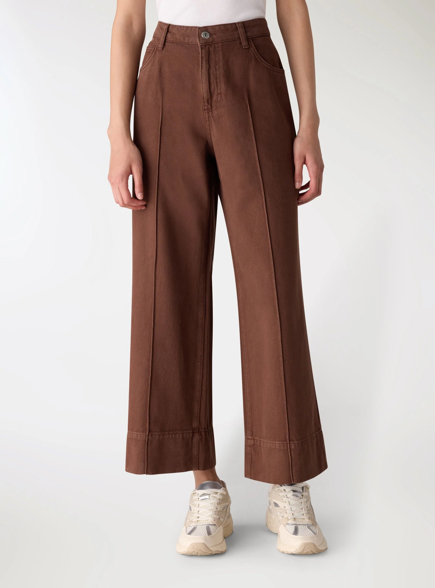 Pantaloni straight con nervature - Image 2