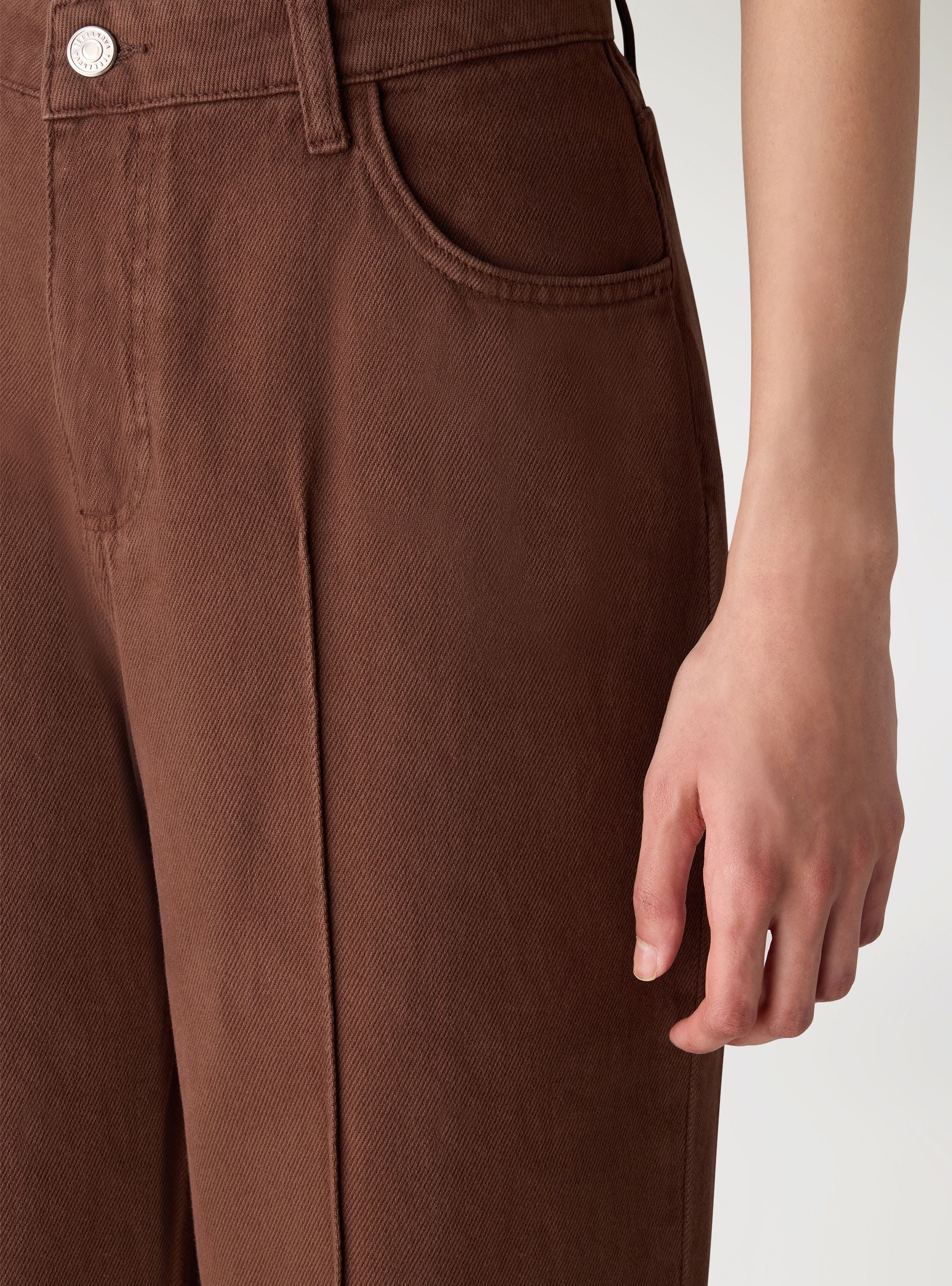Pantaloni straight con nervature - Image 4