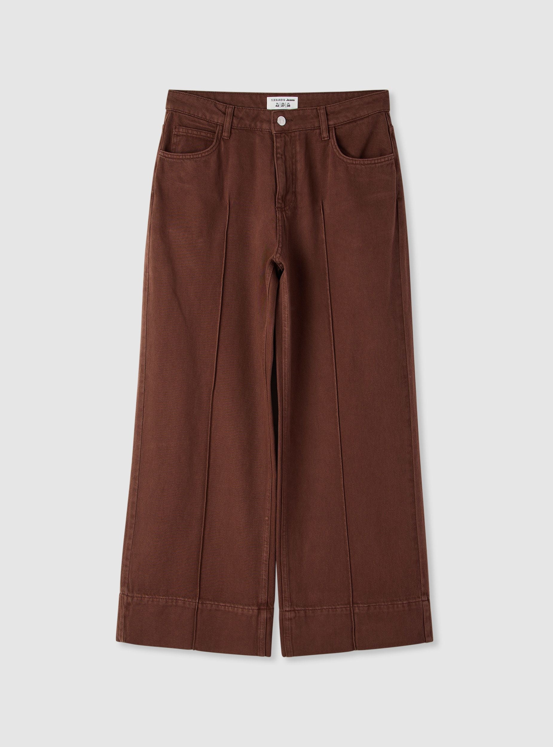 Pantaloni straight con nervature - Image 5