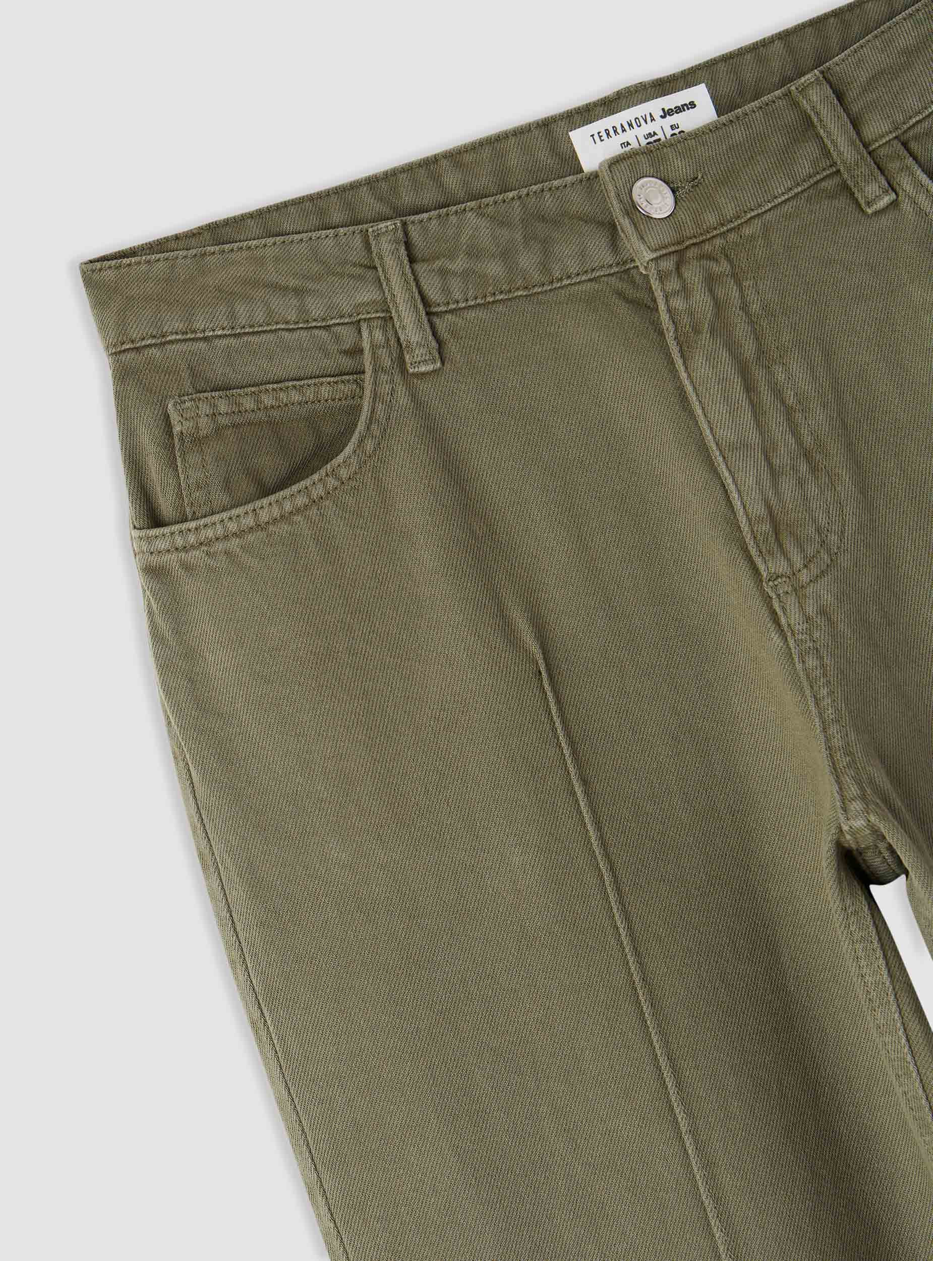 Pantaloni straight con nervature - Image 5