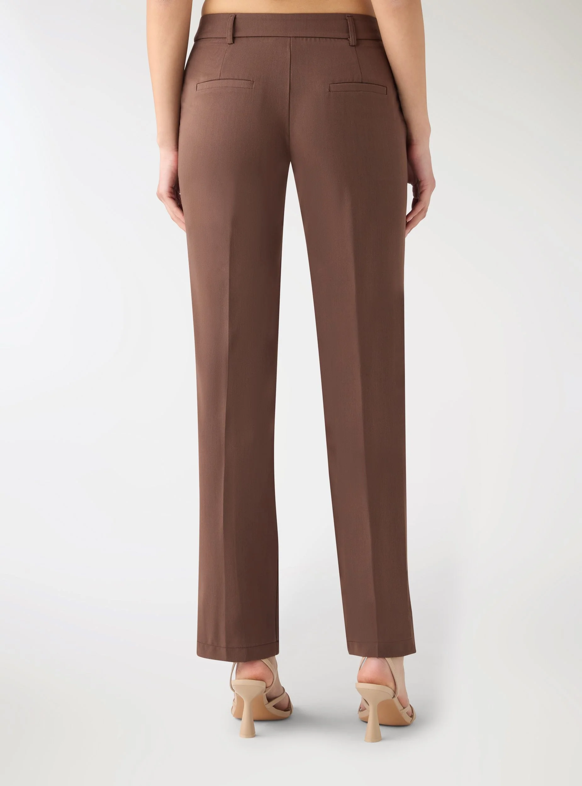 Pantaloni straight con pinces e spacchi - Image 2