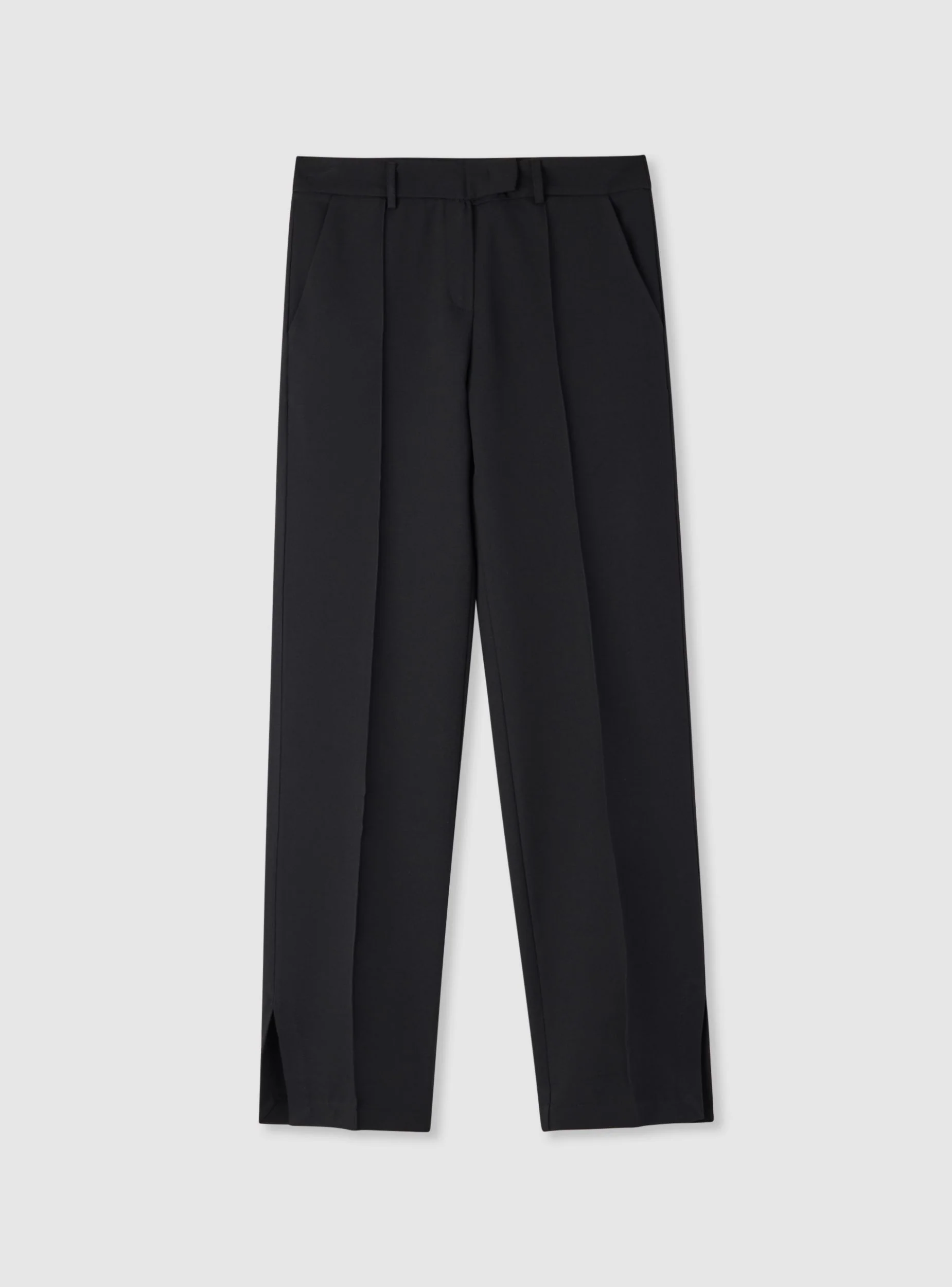Pantaloni straight con pinces e spacchi - Image 5