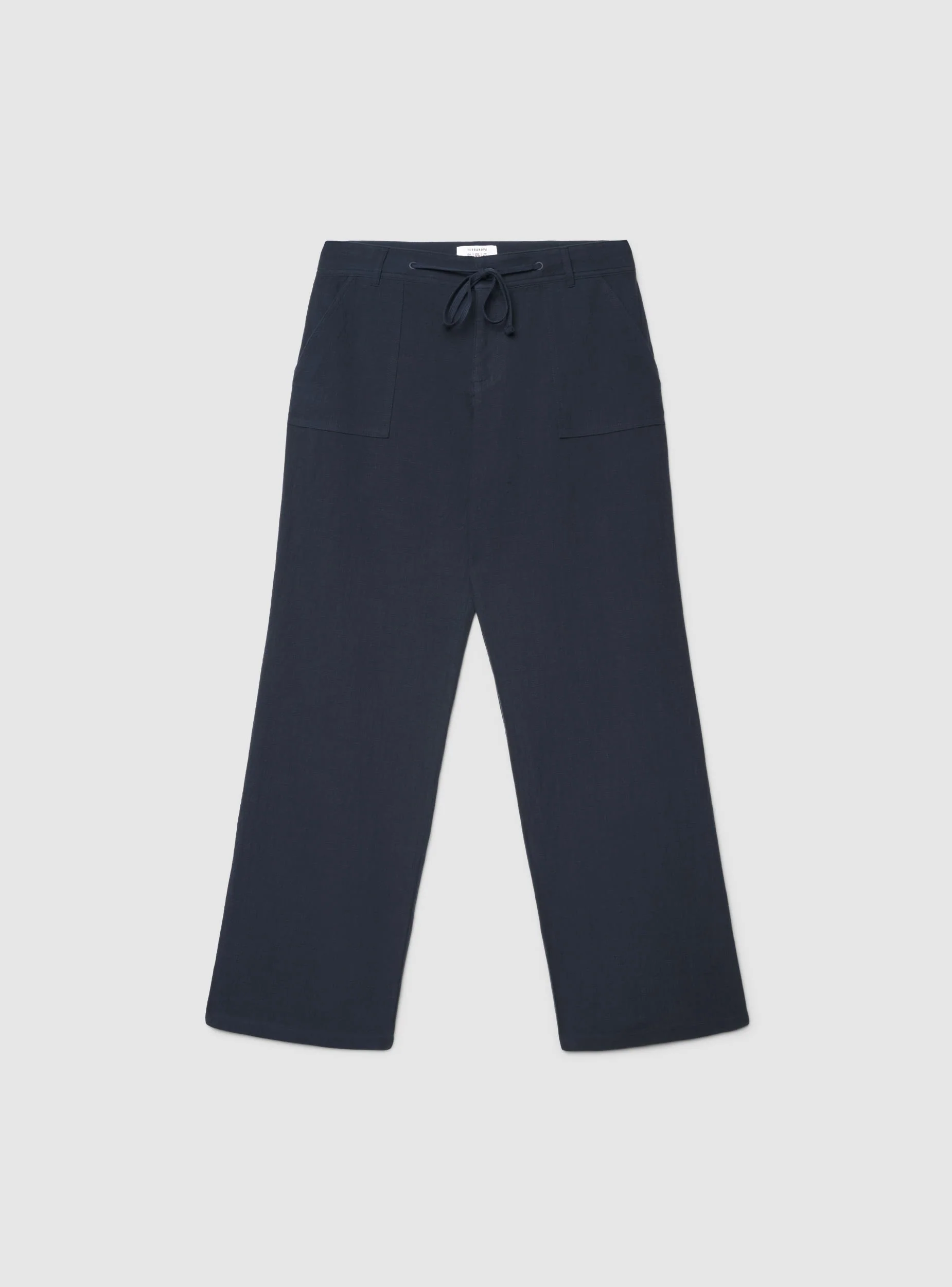 Pantaloni straight vita bassa effetto lino - Image 6